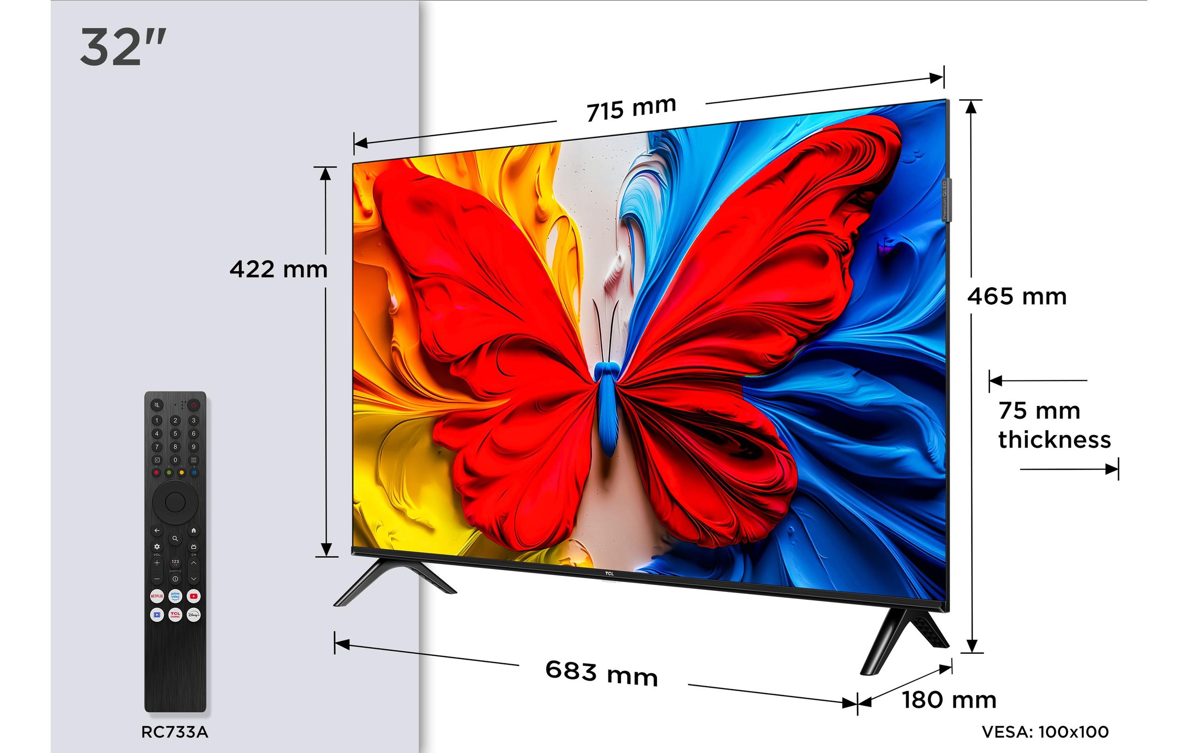 TCL Téléviseur QLED »32S5K« 81 cm/32 ″