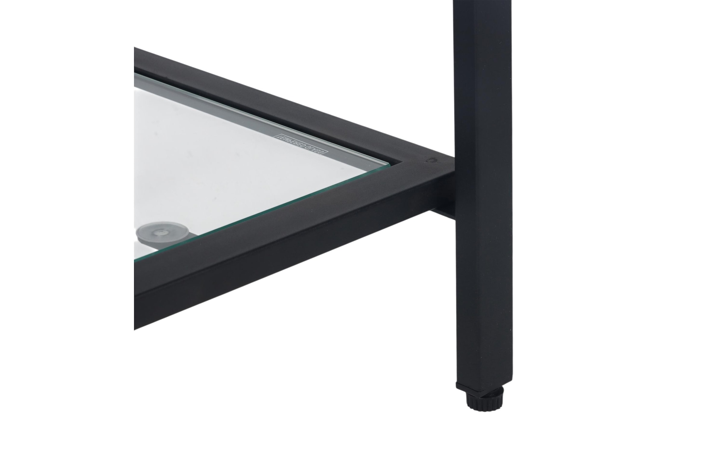 relaxdays Konsolentisch »73 x 100 x 30 cm« Eleganter Ablagetisch mit Glasregalen