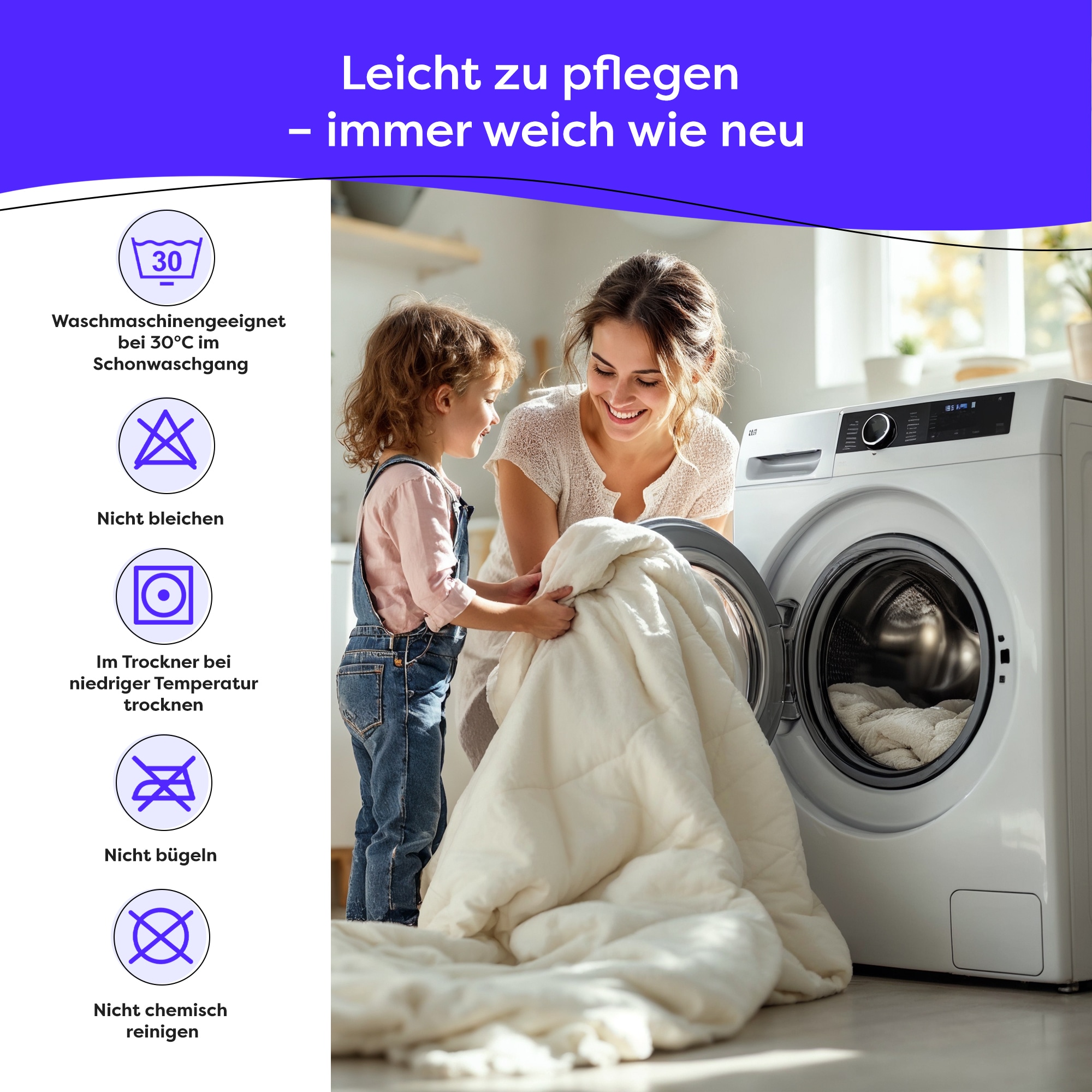 Wolkenfeld Daunenbettdecke »Winterbettdecke Daunendecke Anti-Milben, Hypoallergen, Waschbar« extrawarm 1 Stk. tlg. 135x200, 155x220, 200x200, 220x240 Gänsedaunen & Federn 500 g/m²