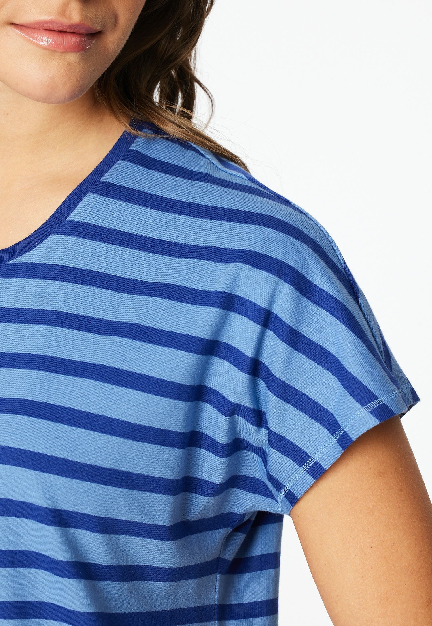 Schiesser Shorty »Casual Essentials« 2 avec t-shirt uni et pantalon rayé