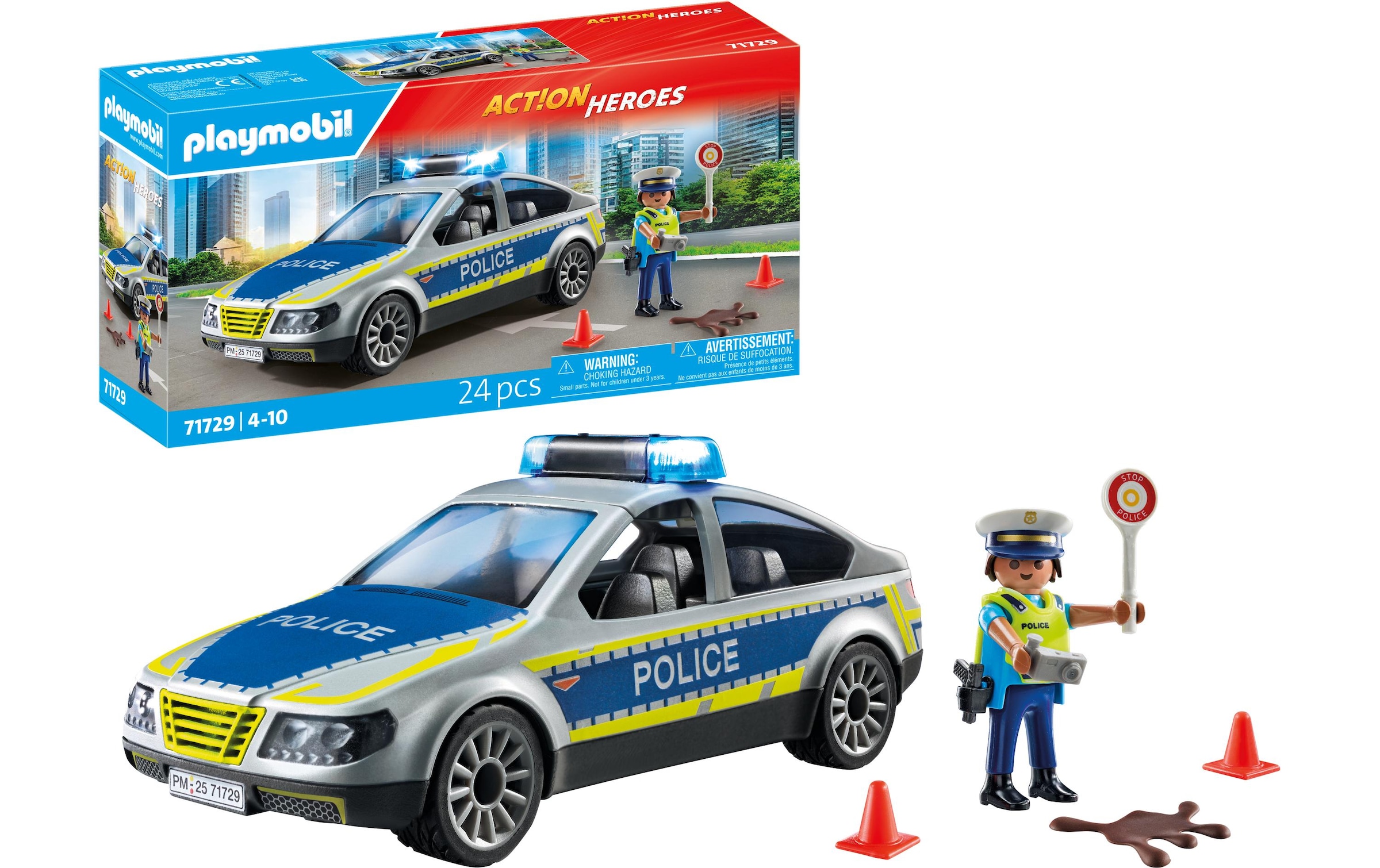 Playmobil® Spielbausteine »Action Heroes Polizei Streifenwagen 71729«