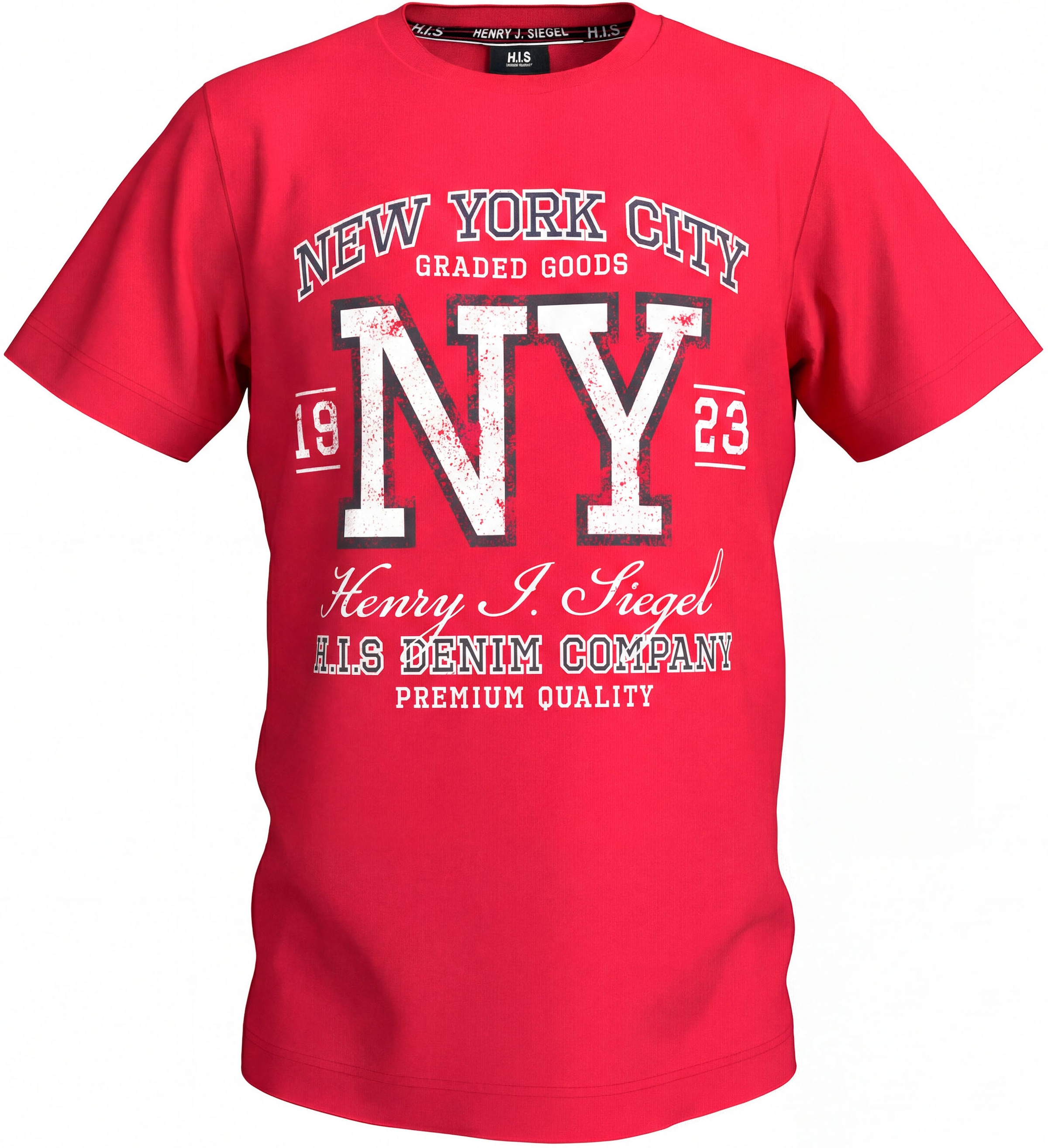 H.I.S T-shirt »2er Pack Shirts mit HIS-Logos für Jungen« Packung, 2,  modischer Stil, Kurzarm, mit Logodruck, aus Baumwolle, für Jungen