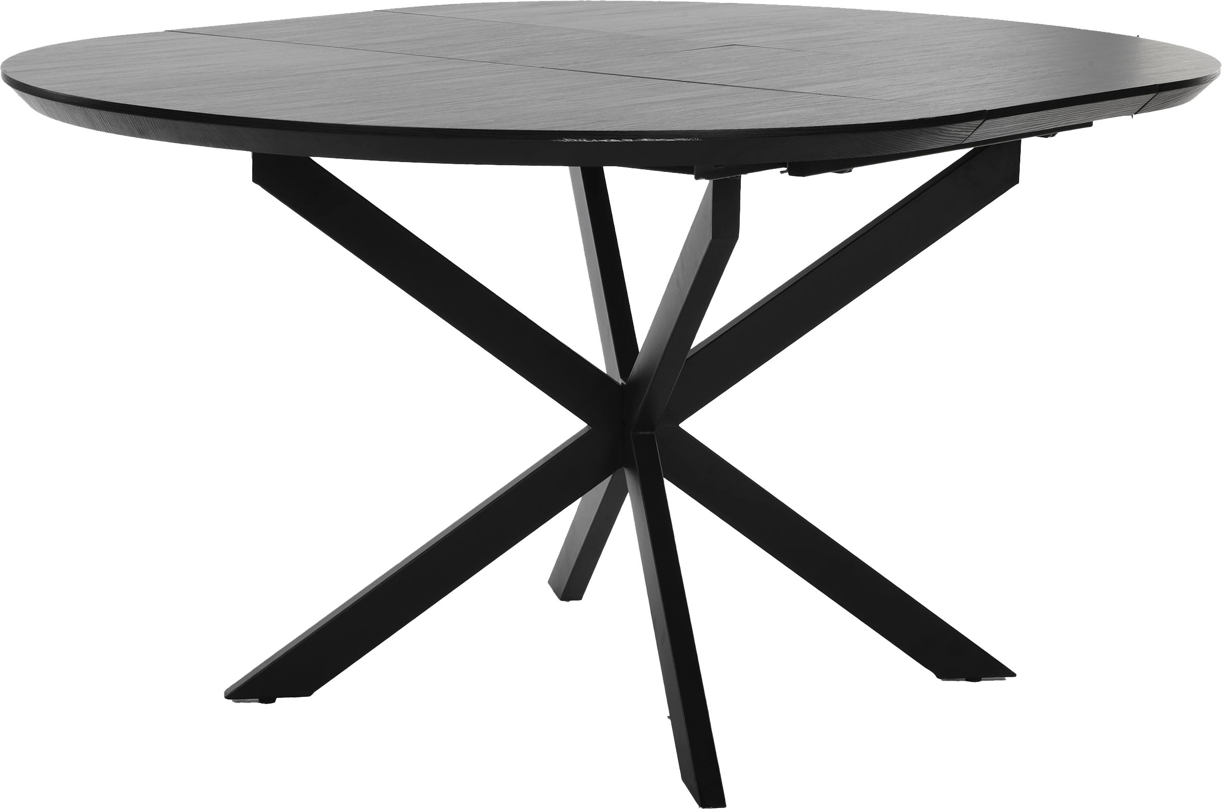 byLIVING Esstisch »Oregon« Auszug 120-160 cm, mit Schweizer Kante, Eichen-Optik schwarz