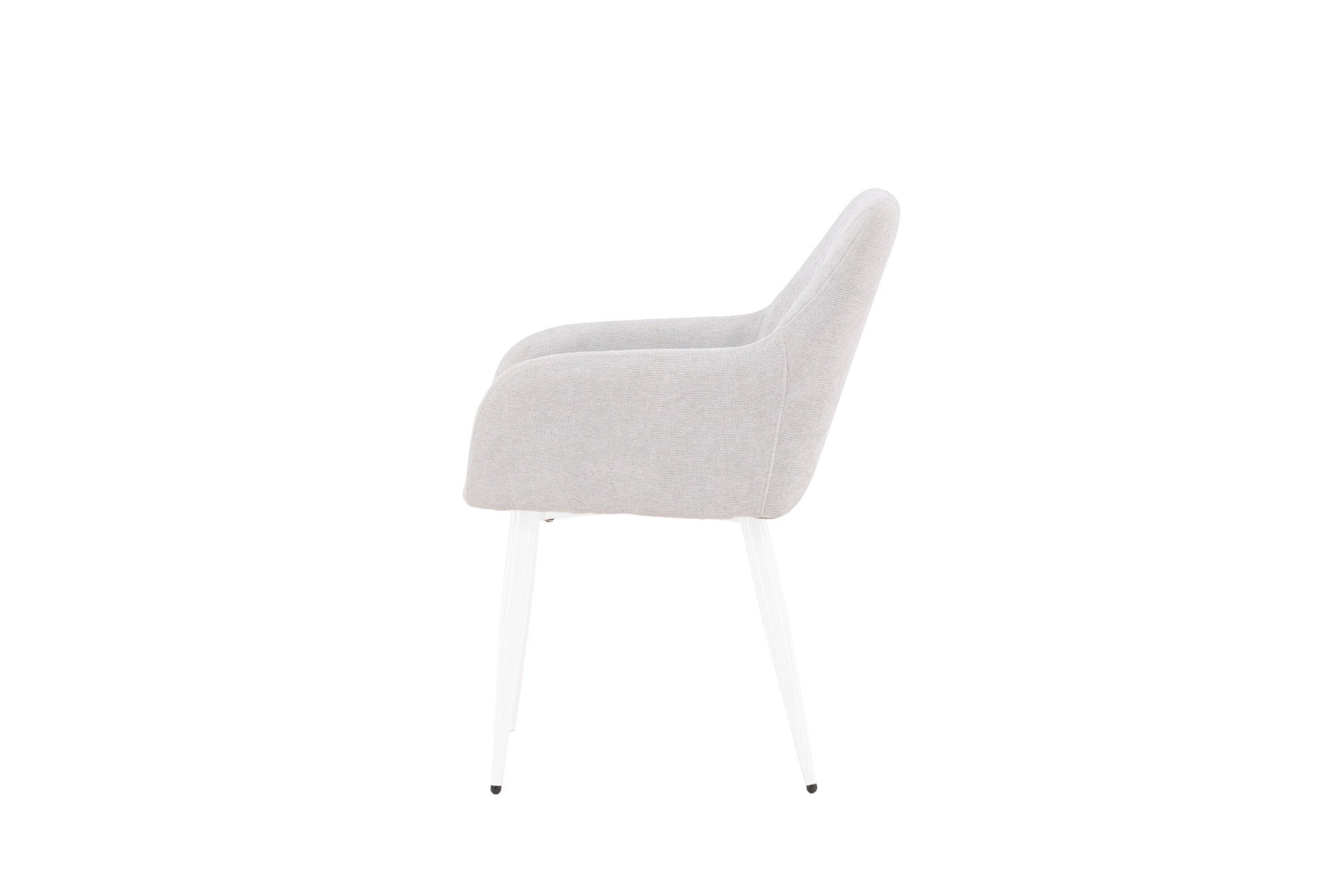 Venture Home Chaise de salle à manger »Comfort, 2er-Set Esszimmerstühle in Hellgrau, weisse Beine, robust« () 2 cuisPolsterstuhl, Leinen-Bezug hellgrau, weisse Stahlbeine, Armlehnen