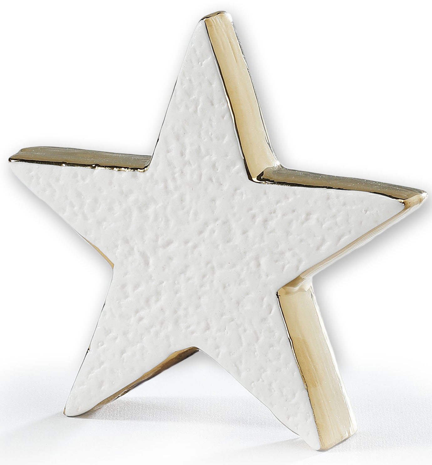 CHRISTMAS GOODS by Inge Étoile décorative »Weihnachtsstern, Weihnachtsdeko« avec bords dorés, hauteur env. 11 cm et 19,5 cm