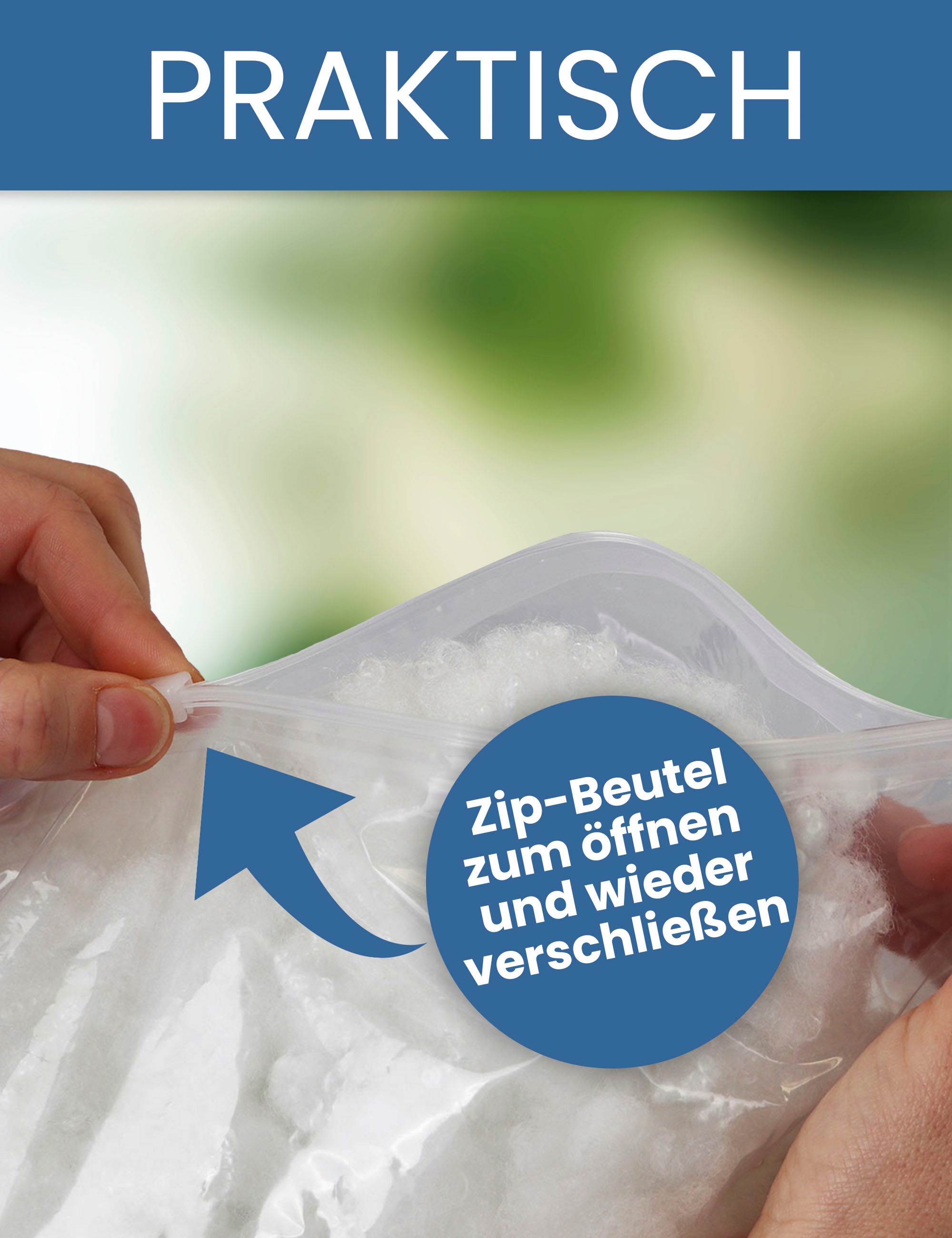 Primaflor-Ideen in Textil Remplissage d'oreiller »PES Faserbällchen Füllmaterial« Füllmaterial für Kissen, Kuscheltiere & Puppen, Möbel, waschbar