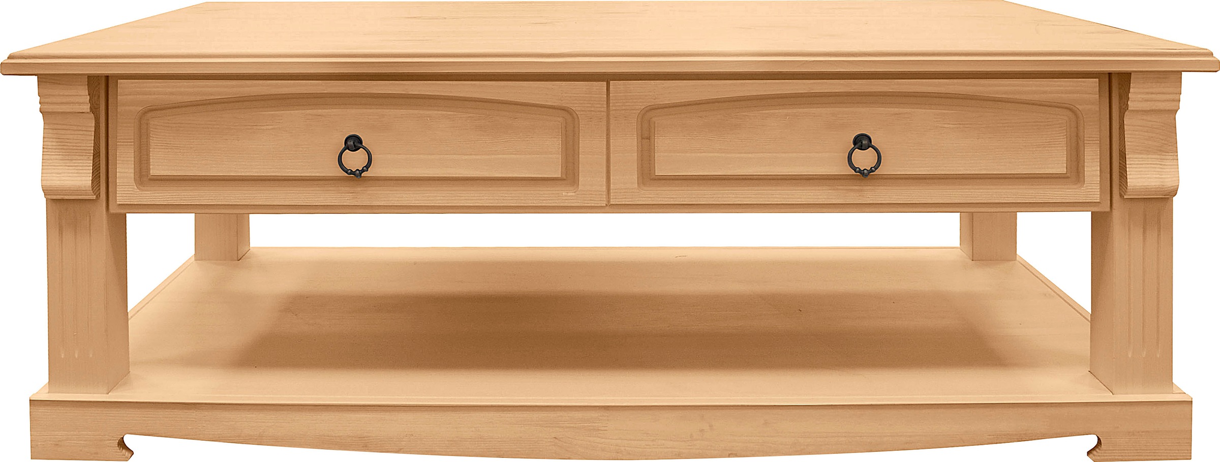 GOODproduct Table basse »Anna« Gesamtmasse (B/T/H): ca. 120/65/43 cm,  Kaffeetisch mit Schublade und Ablage, Massivholz, FSC®