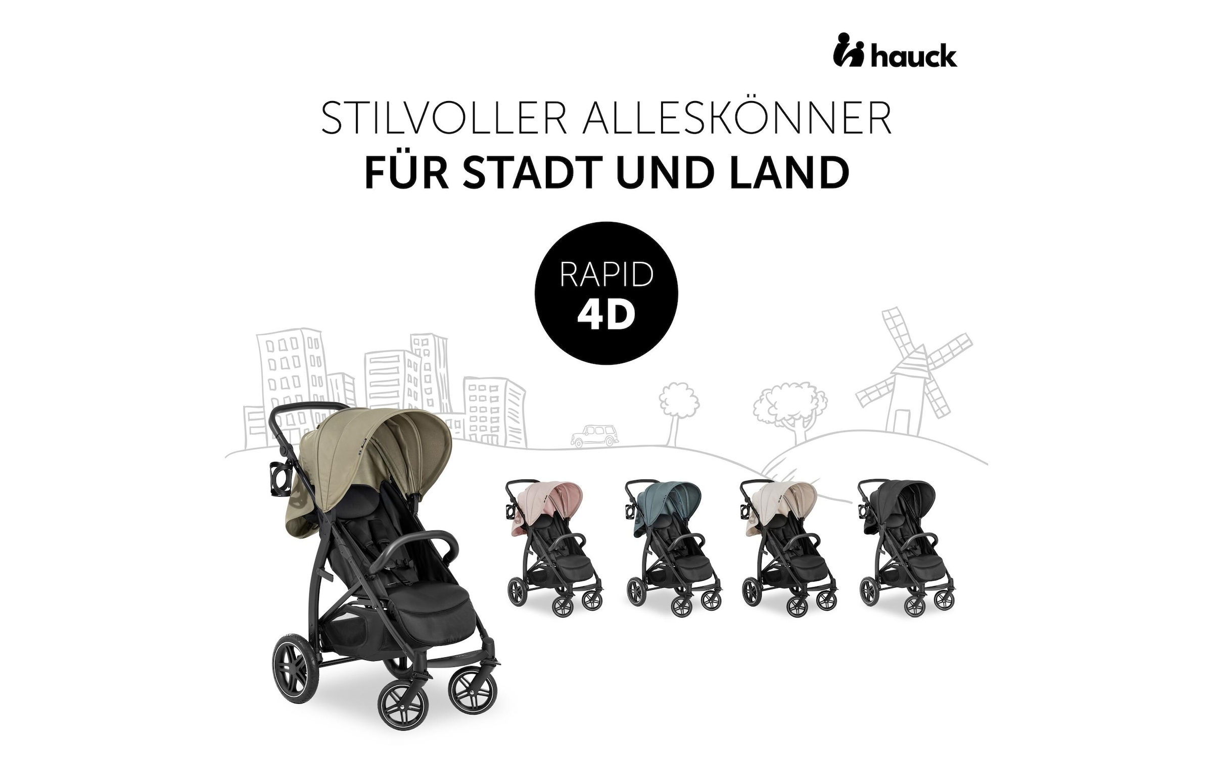 Hauck Kinder-Buggy »Rapid 4D Jungle Green« 25 kg