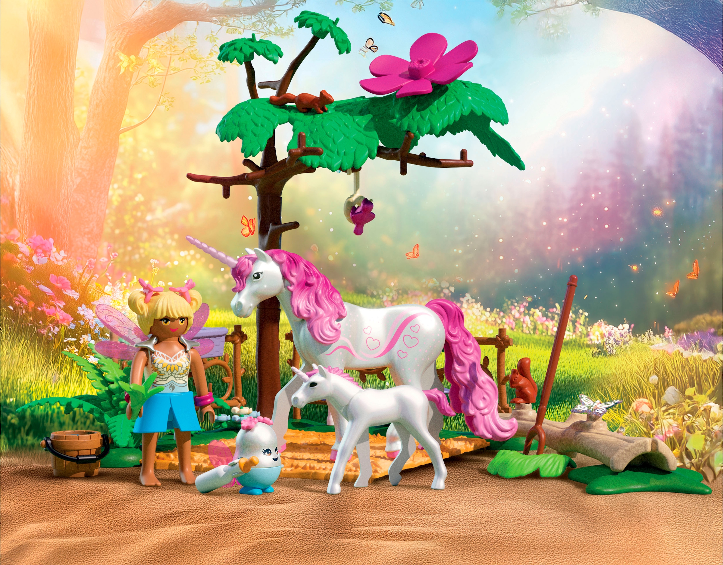 Playmobil® Jeu de construction »Zauberhafter Einhorn-Stall für Mama und Fohlen (71839), Princess Magic« Made in Europe