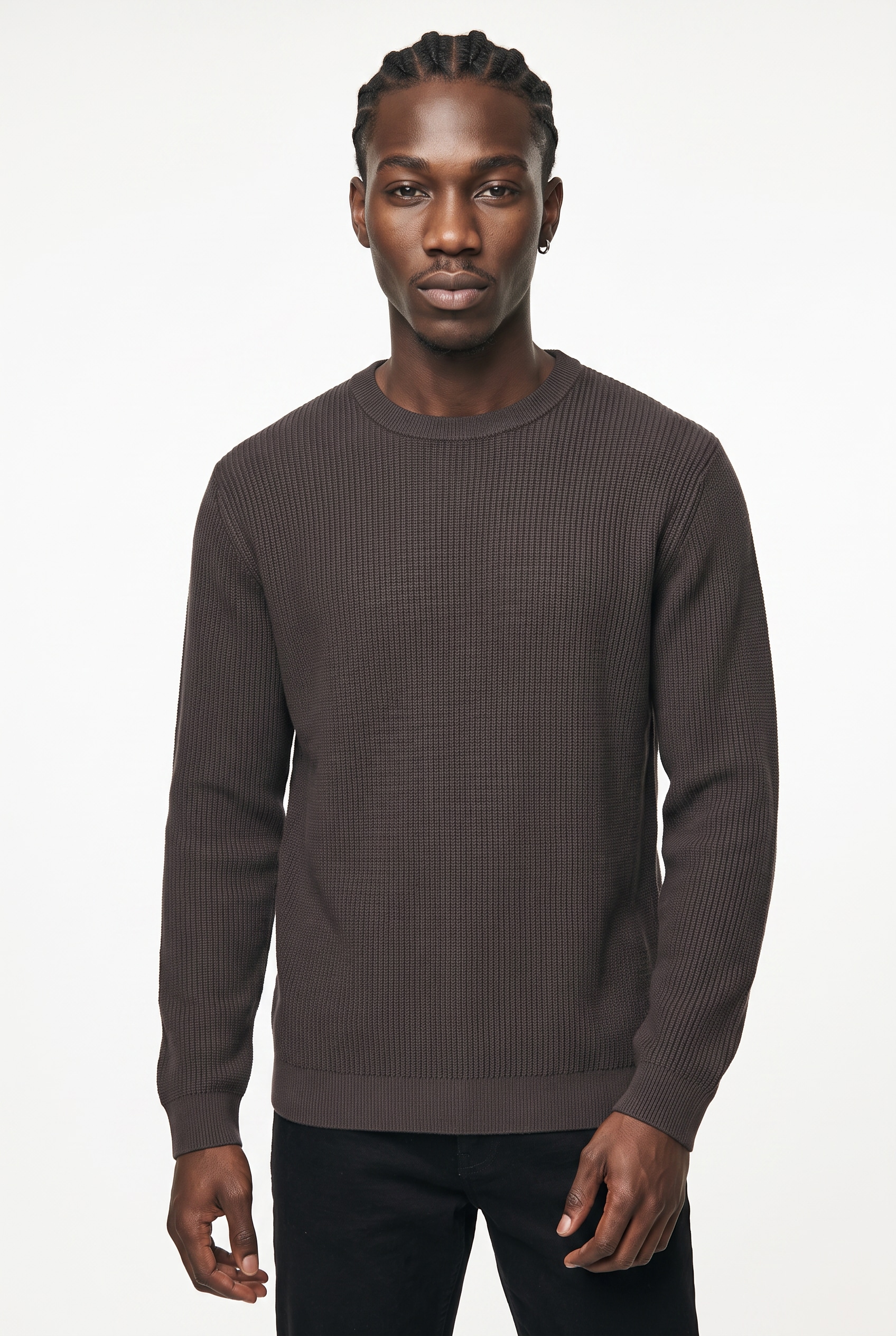Jack & Jones Pull à col rond »JPRBLACONNOR KNIT CREW NECK« coton, coupe régulière