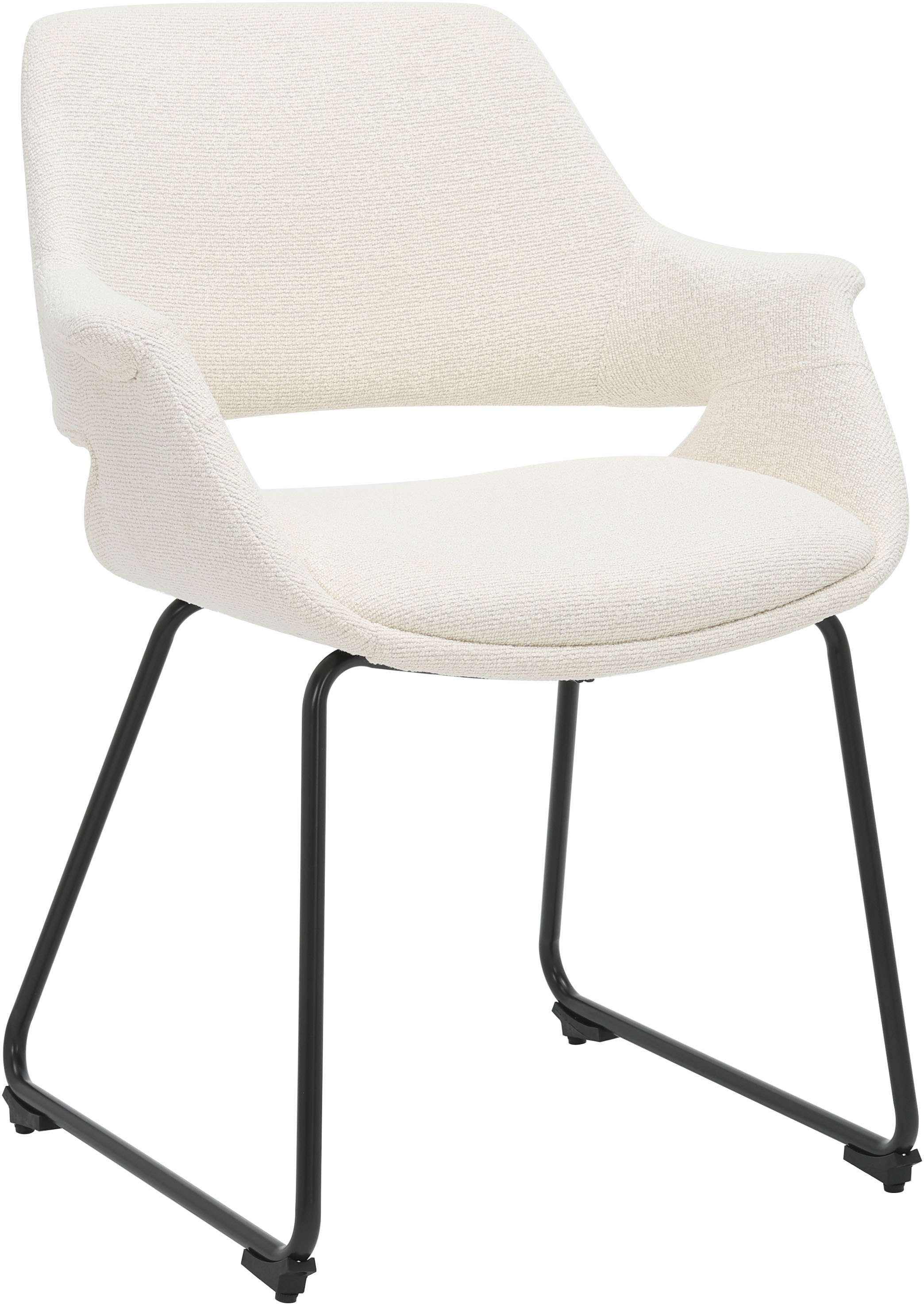 GOODproduct Chaise de salle à manger »Genna« (Ensemble) 2 cuispflegeleichter Webstoff Bezug, edles Metallgestell, Sitzhöhe 47 cm