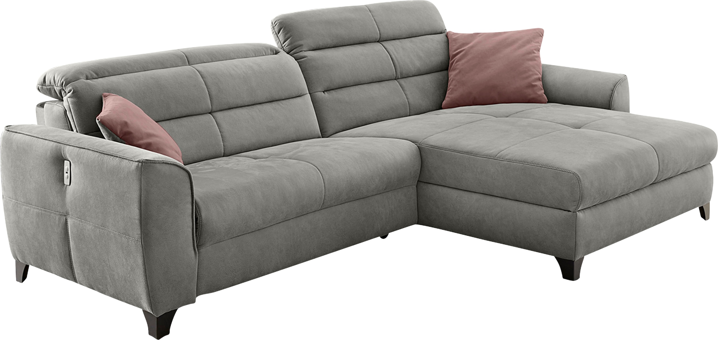 Jockenhöfer Gruppe Ecksofa »Double One L-Form, B: 288 cm, 2x120 cm breite, elektr. Relaxfunktionen« mit 2x 120cm breiten, elektromotorischen Relaxfunktionen