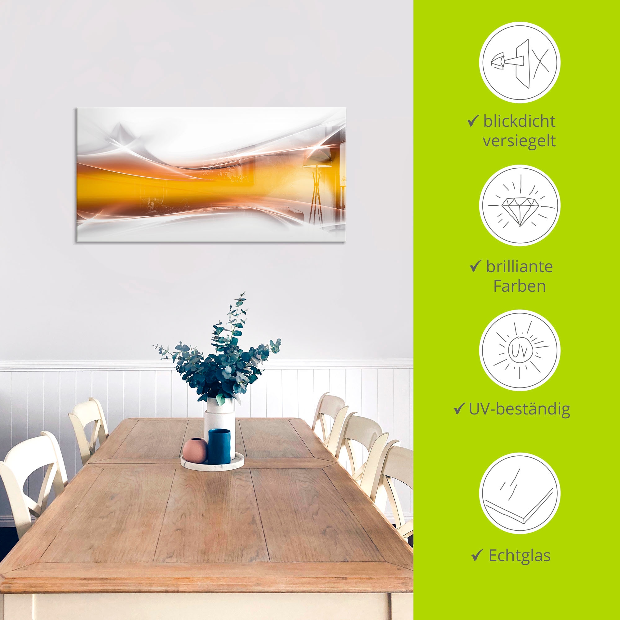 Artland Tableau en verre »Kreatives Element« 1 cuis tlg. in verschiedenen Grössen