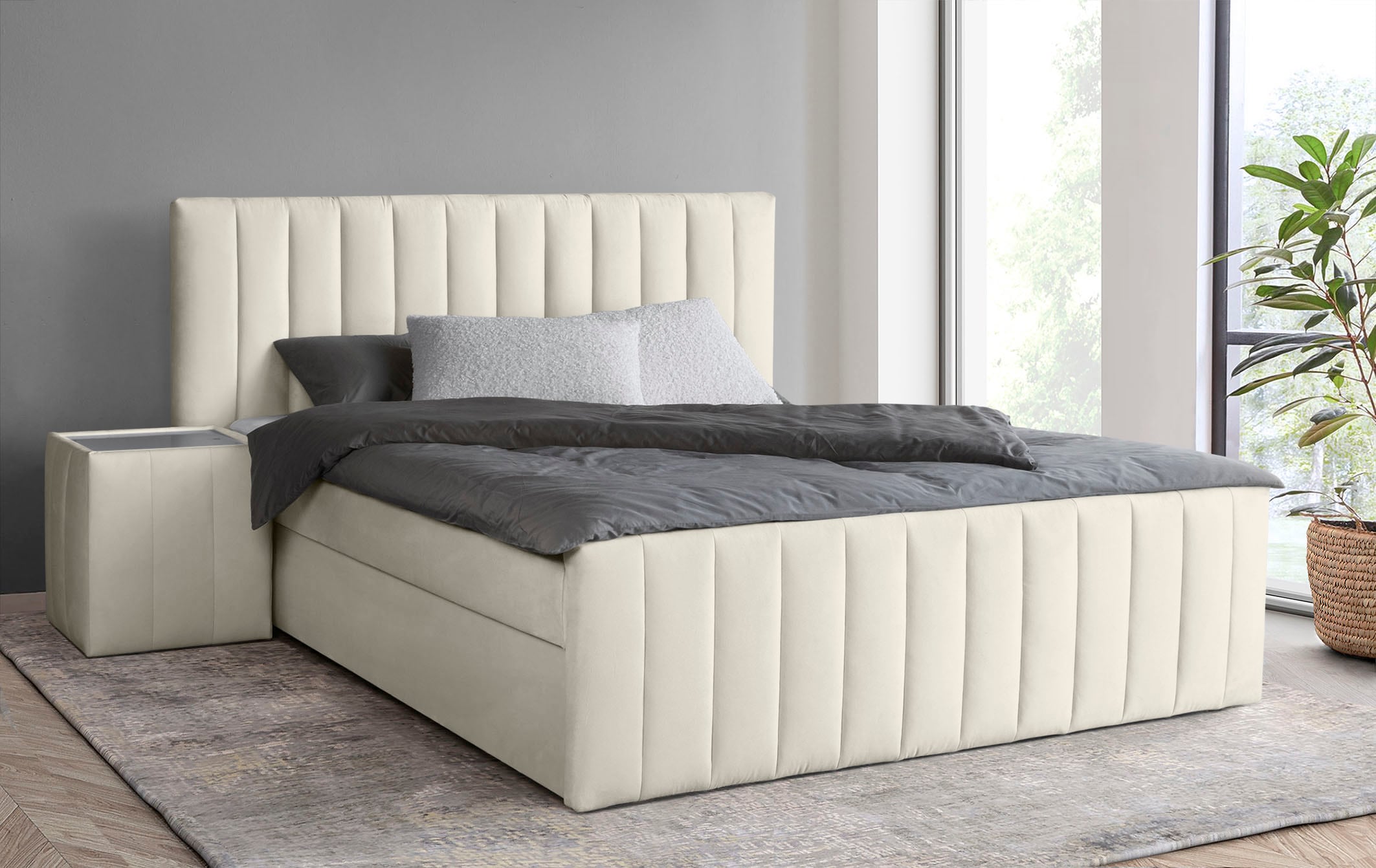 INOSIGN Lit de boxe »Effy inkl. Bettkasten und Topper, erhältlich in der Breite 180x200cm« verschiedene Härtegrade wählbar