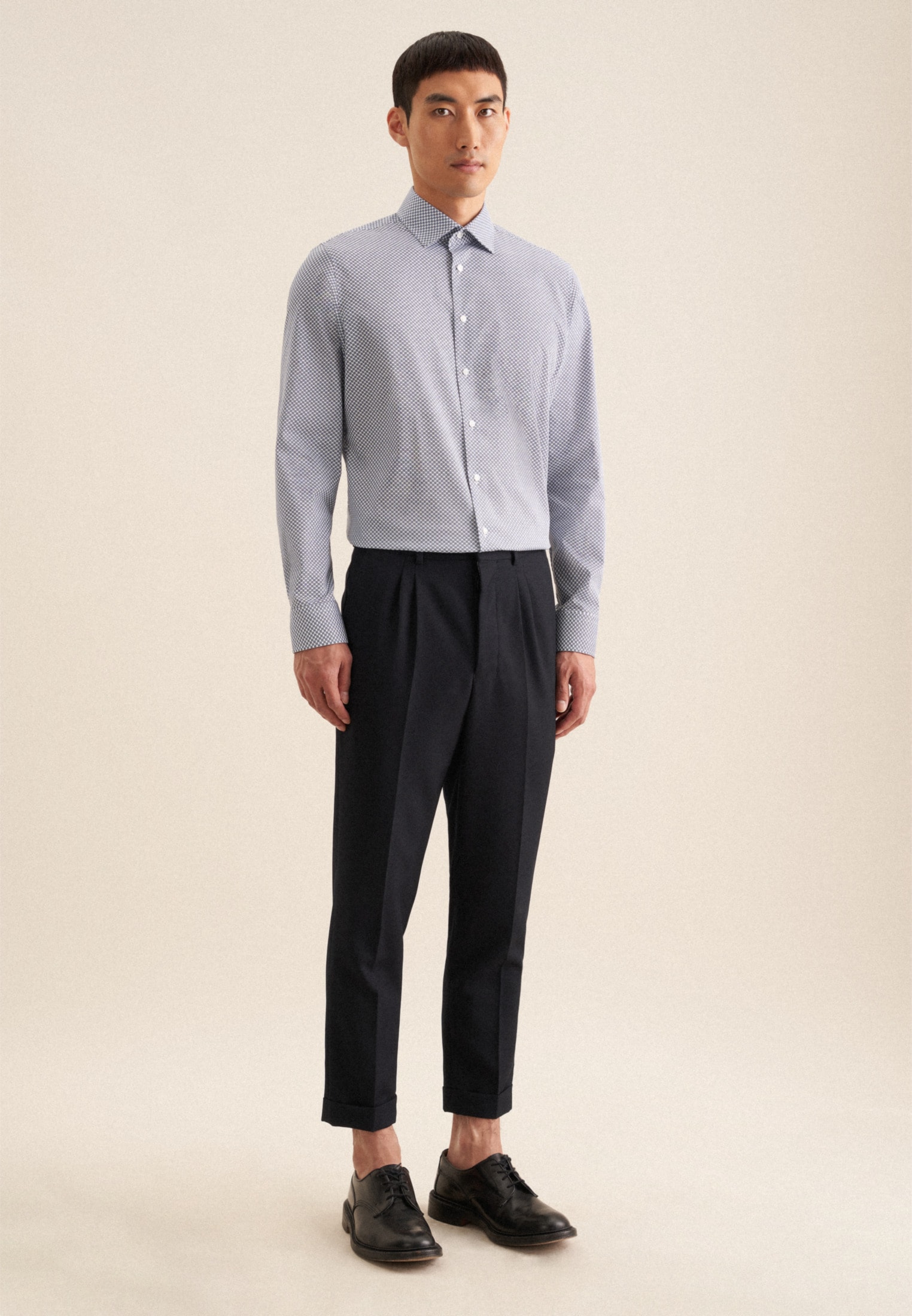 seidensticker Businesshemd »Slim«, Slim Langarm Kentkragen Druck
