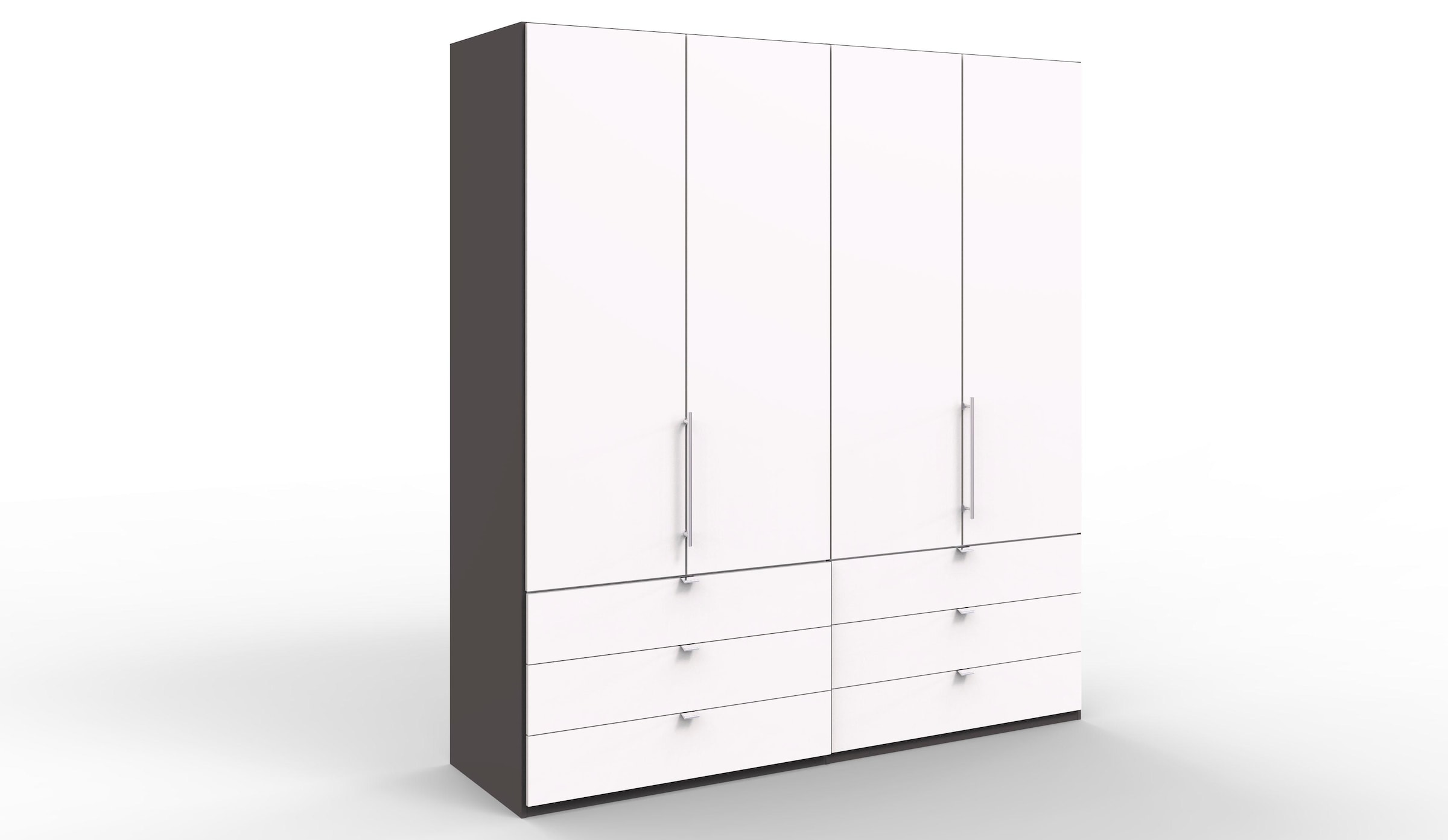 WIEMANN Falttürenschrank »Loft, Kleiderschrank, Schrank, Wäscheschrank, mit Glasfront« MADE IN GERMANY,  inkl. gepämpften Schubkästen und Türen, mit Panoramaöffnung