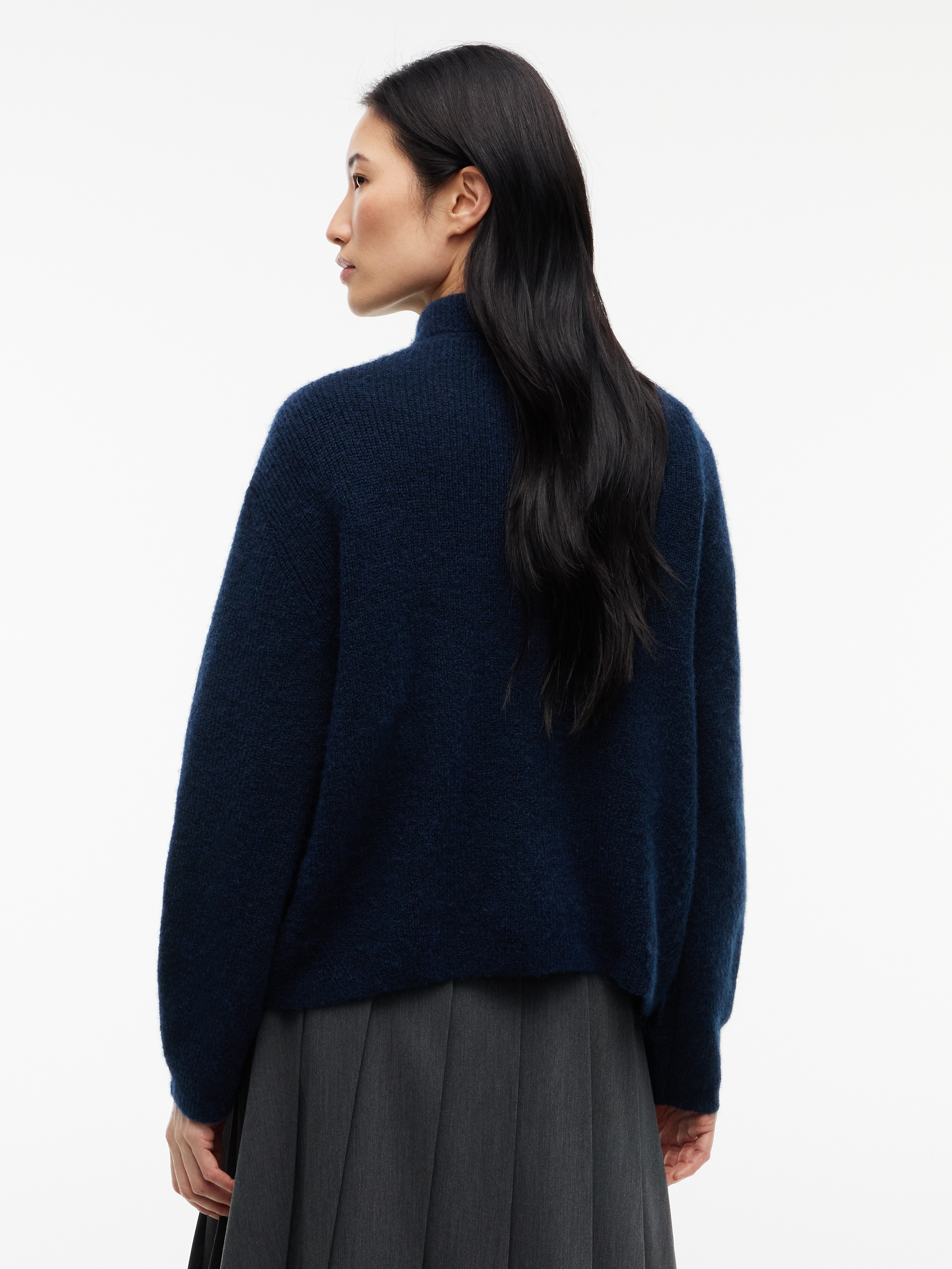 Tommy Jeans Pull à col montant »TJW MOCKNECK BADGE SWEATER EXT« Materialmix mit Alpaka