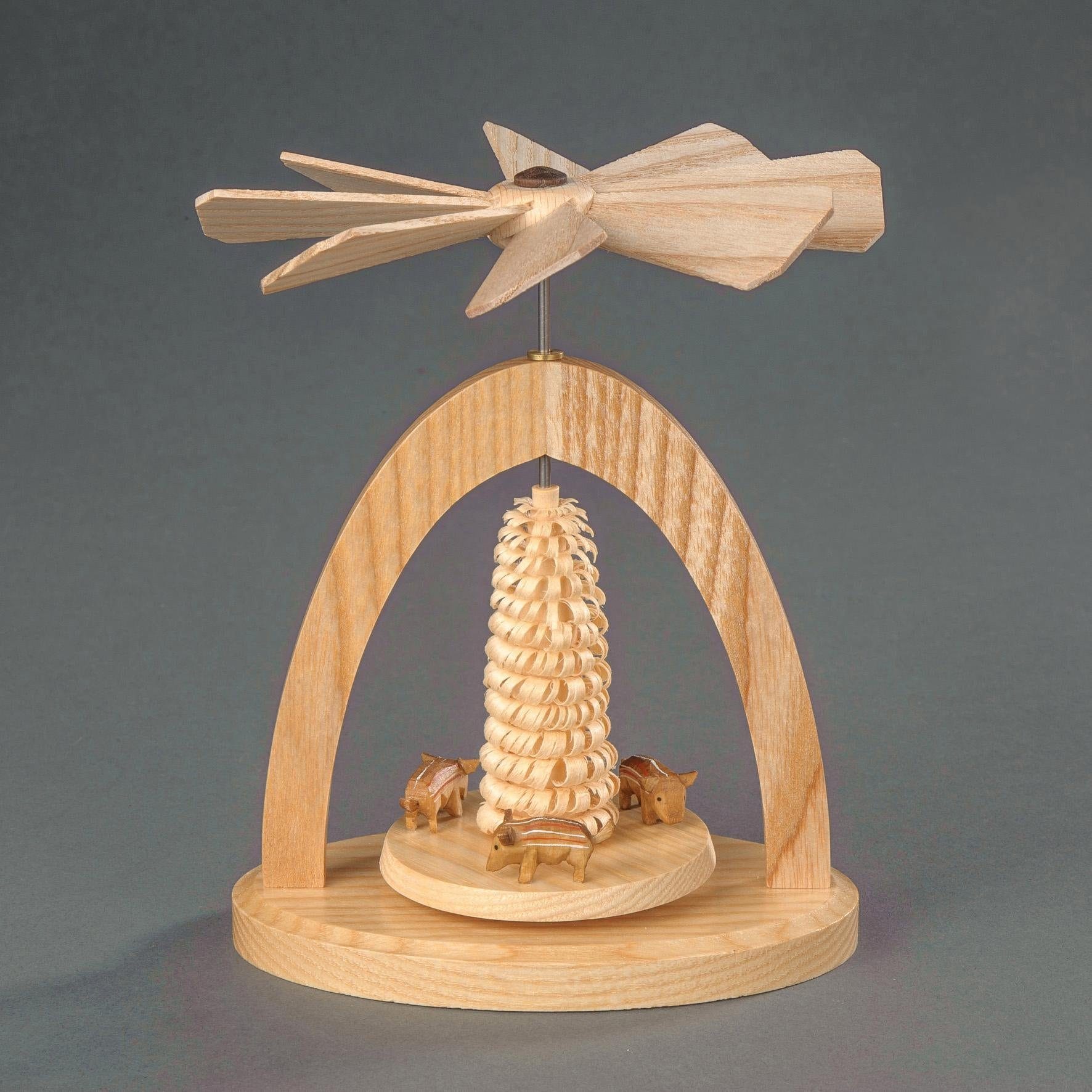 Albin Preissler Weihnachtspyramide »Wärmespiel mit Frischlingen, Handwerkskunst aus dem Erzgebirge« Weihnachtsdeko aus Holz