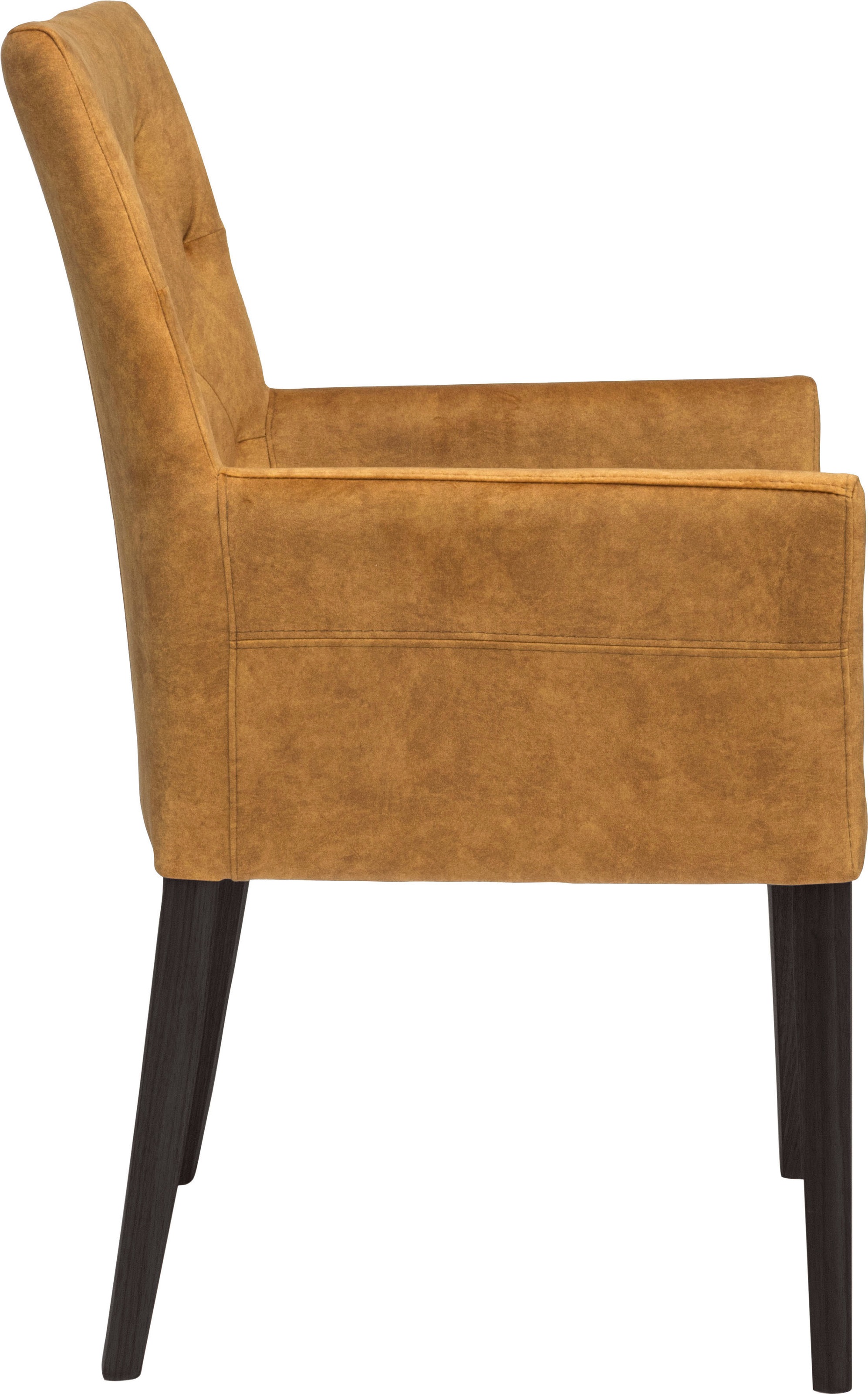 Home affaire Chaise avec accoudoirs »Colorado« () 1 cuisBeine aus massiver Buche, wengefarben lackiert