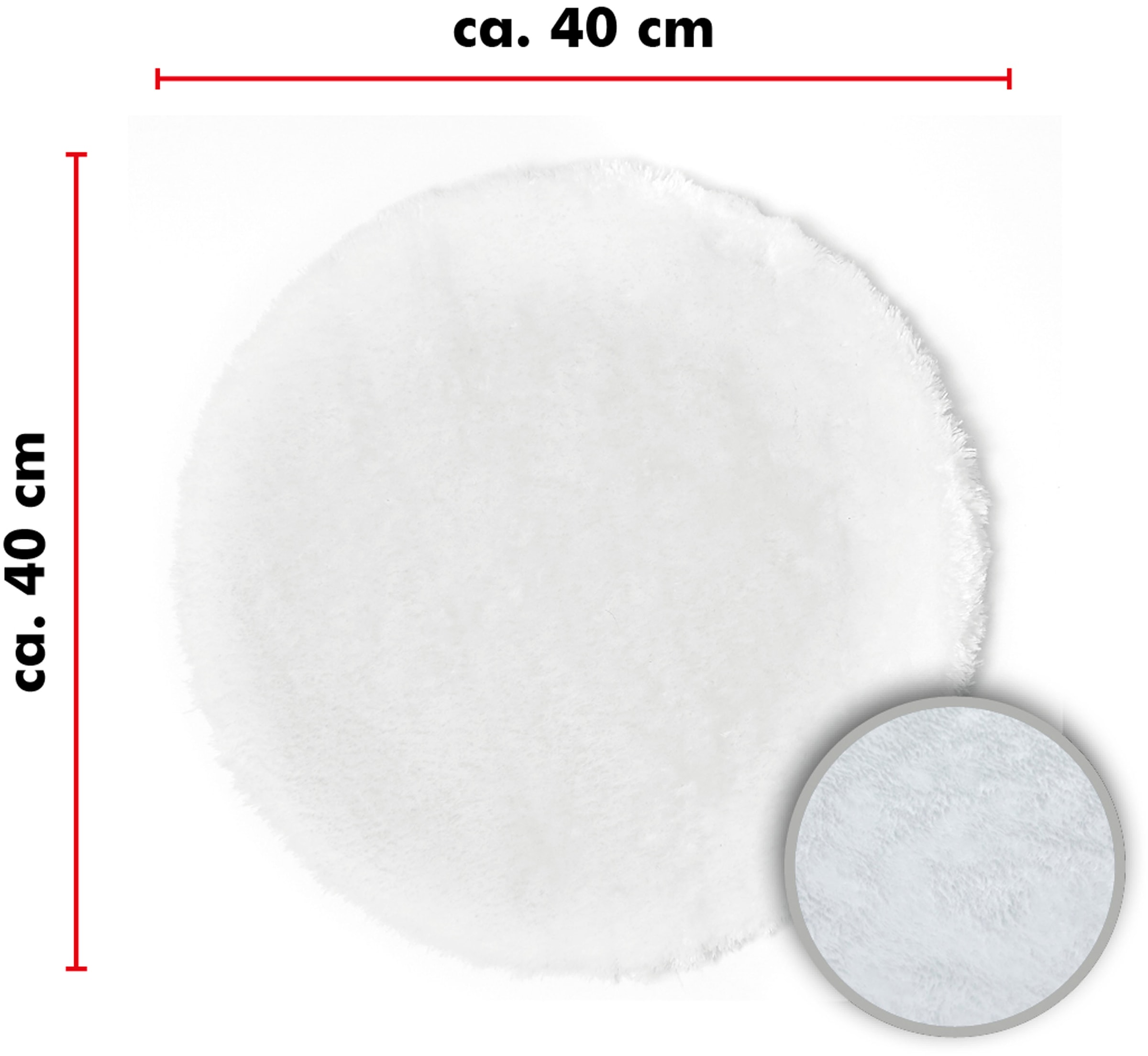 Andiamo Sitzkissen »Sitzauflage Lamm-Fellimitat« Kunstfell, rund, Ø 40 cm, auch als 4er Set