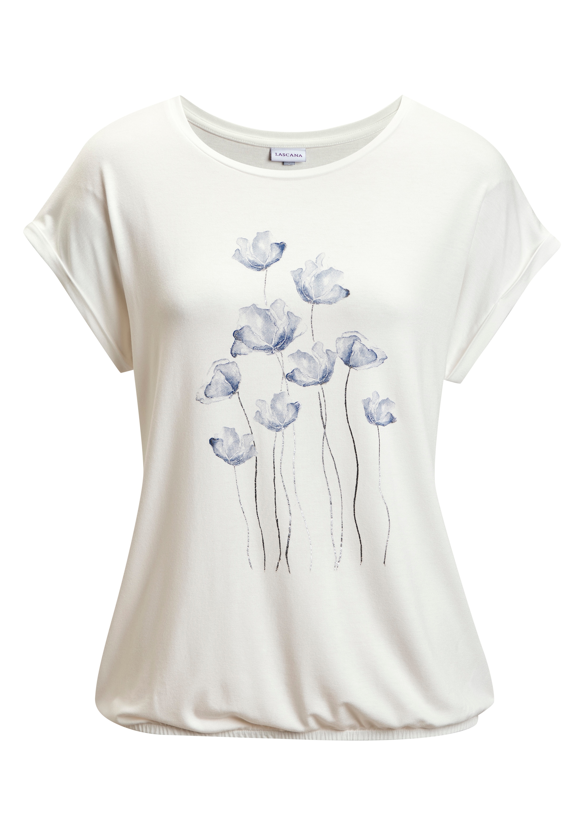 Vivance T-shirt à manches courtes »mit floralem Print« aus weichem Viskose-Stretch