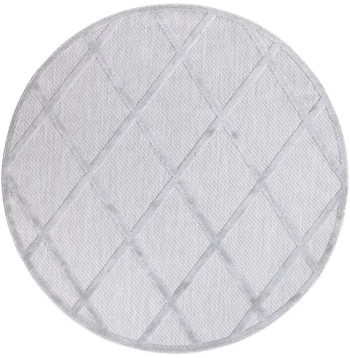 Carpet City Teppich »In-& Outdoorteppich Santorini 457, 3D-Effekt, Raute-Look« rund 5 mm Höhe Wetterfest & UV-beständig für Terrasse, Balkon, Küche, Flur