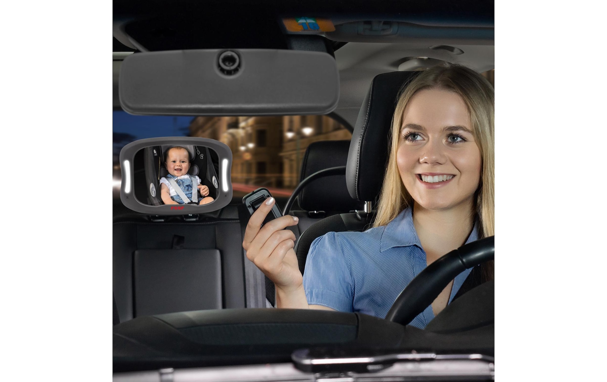 Reer Spiegel »LED Auto-Sicherheitsspiegel BabyView«