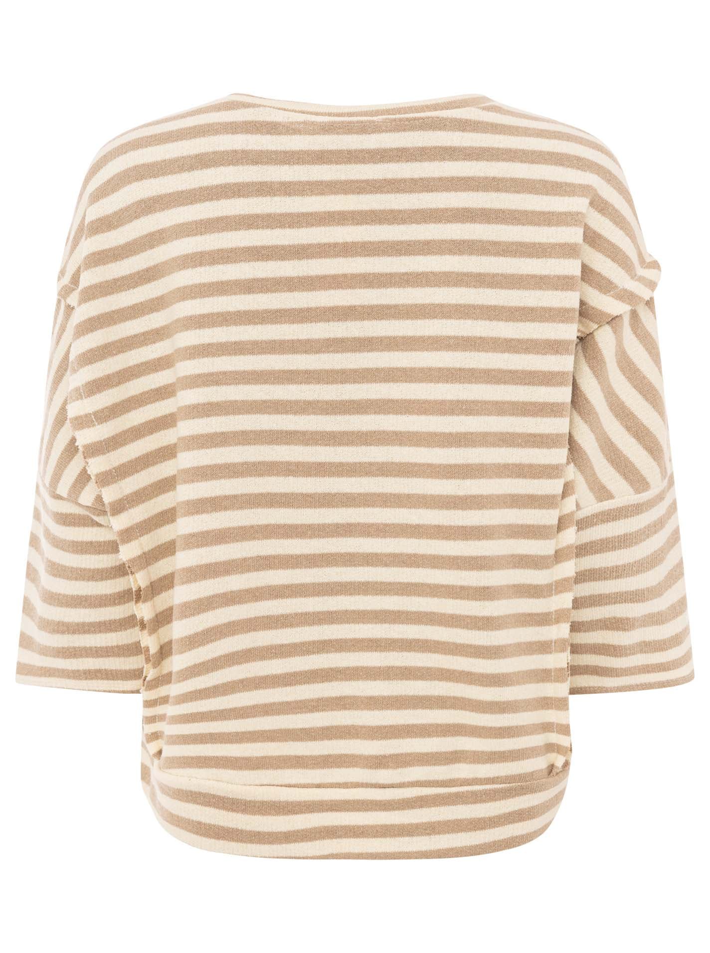 Zwillingsherz Streifenpullover »"More Amor Por Favor "« gestreift, Rundhals, grosse Aufschrift