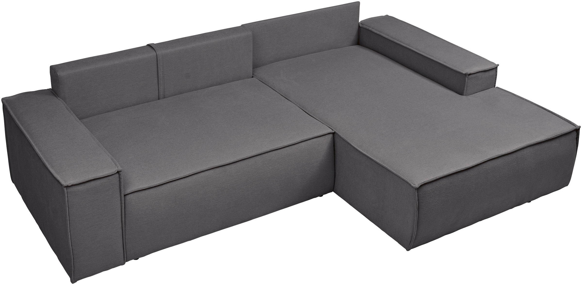 GOODproduct Ecksofa »FINNLEY, L-Form 257 cm, Schlafsofa« mit Bettkasten, in Bouclé, Struktur fein und Mega Cord