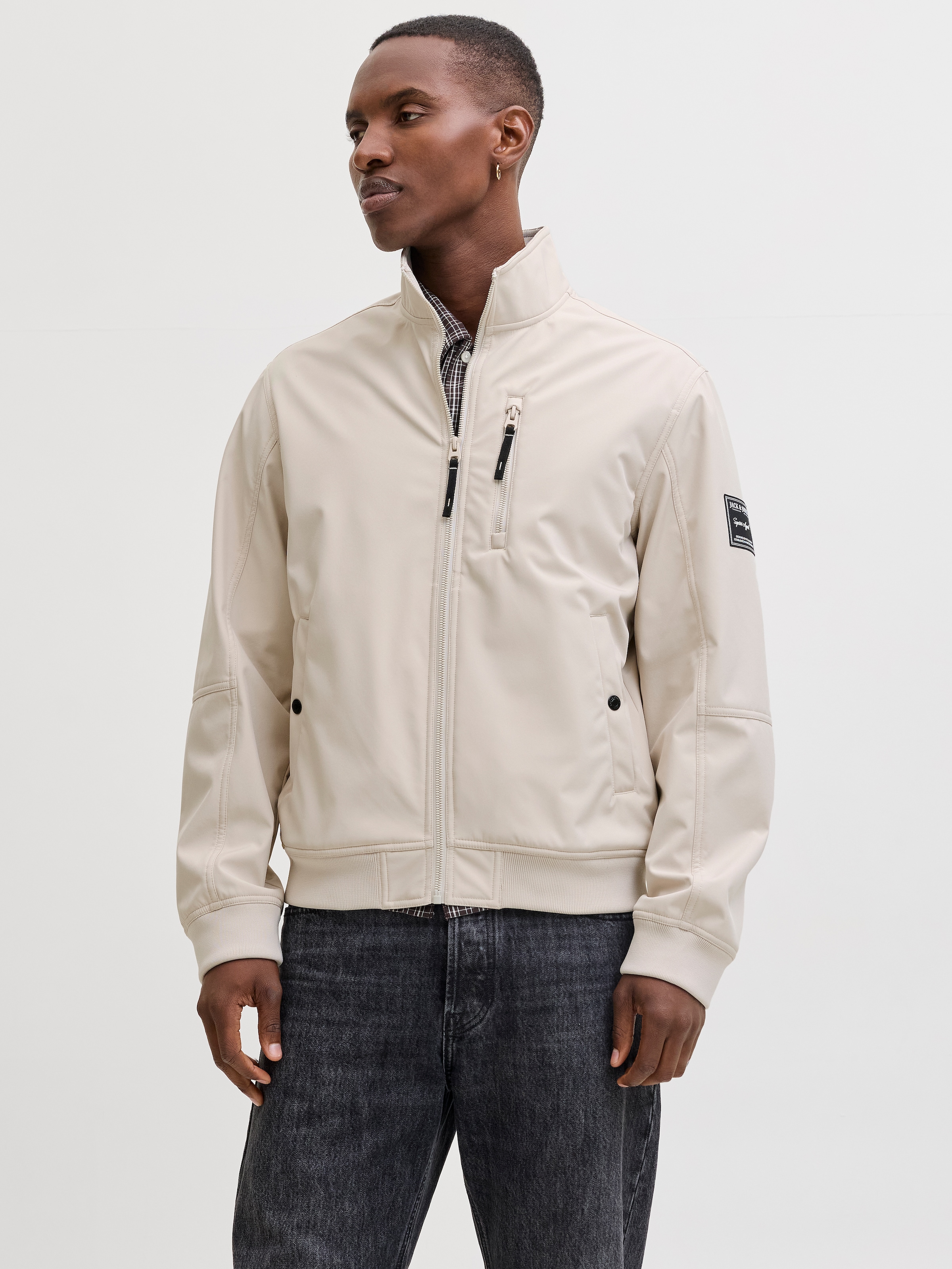 Jack & Jones Veste softshell »JJEPARKER SOFTSHELL BOMBER SN« mit Brust-Reissverschluss