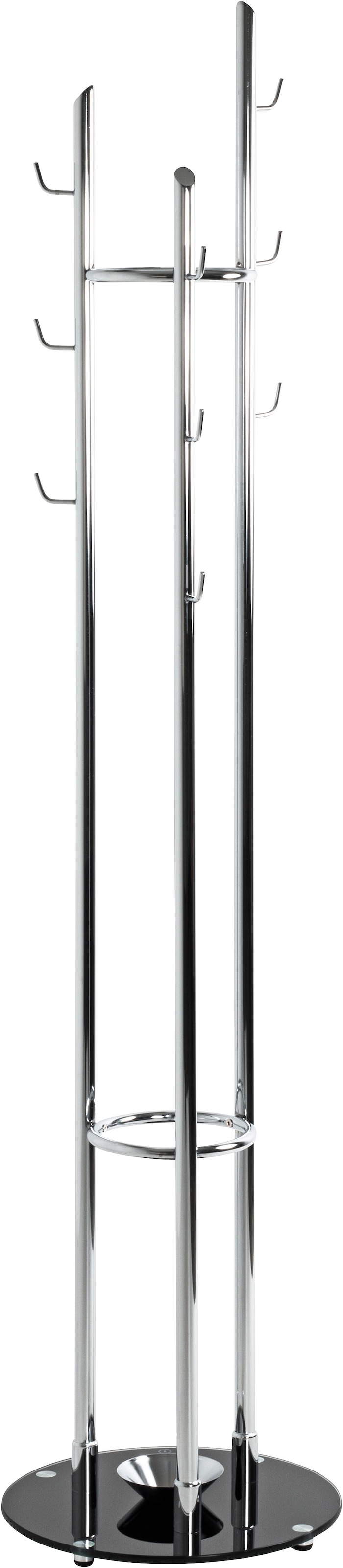 HAKU Porte-manteau »Kleiderständer, Standgarderobe« carré - en métal argenté - Ø/H 40/183 cm