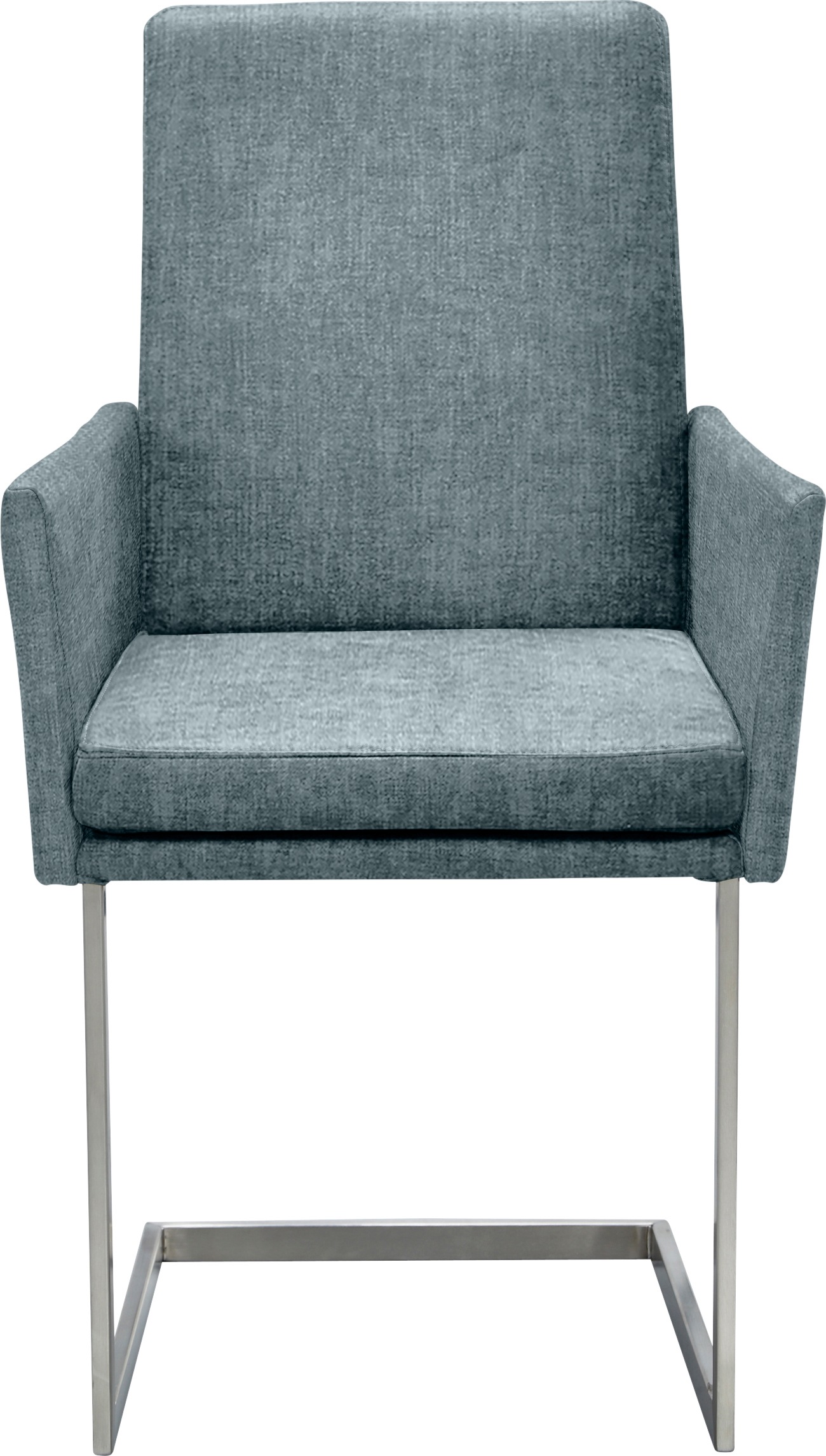 K+W Komfort & Wohnen Chaise avec accoudoirs () tube vertical stable, piètement aspect inox ou noir
