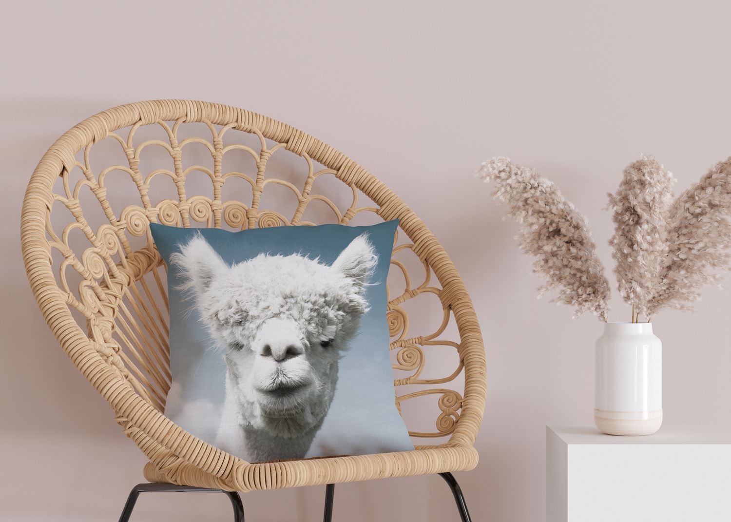 queence Dekokissen »Alpaka« Kissenhülle mit HD Premium Druck, geruchsneutral, 40x40cm