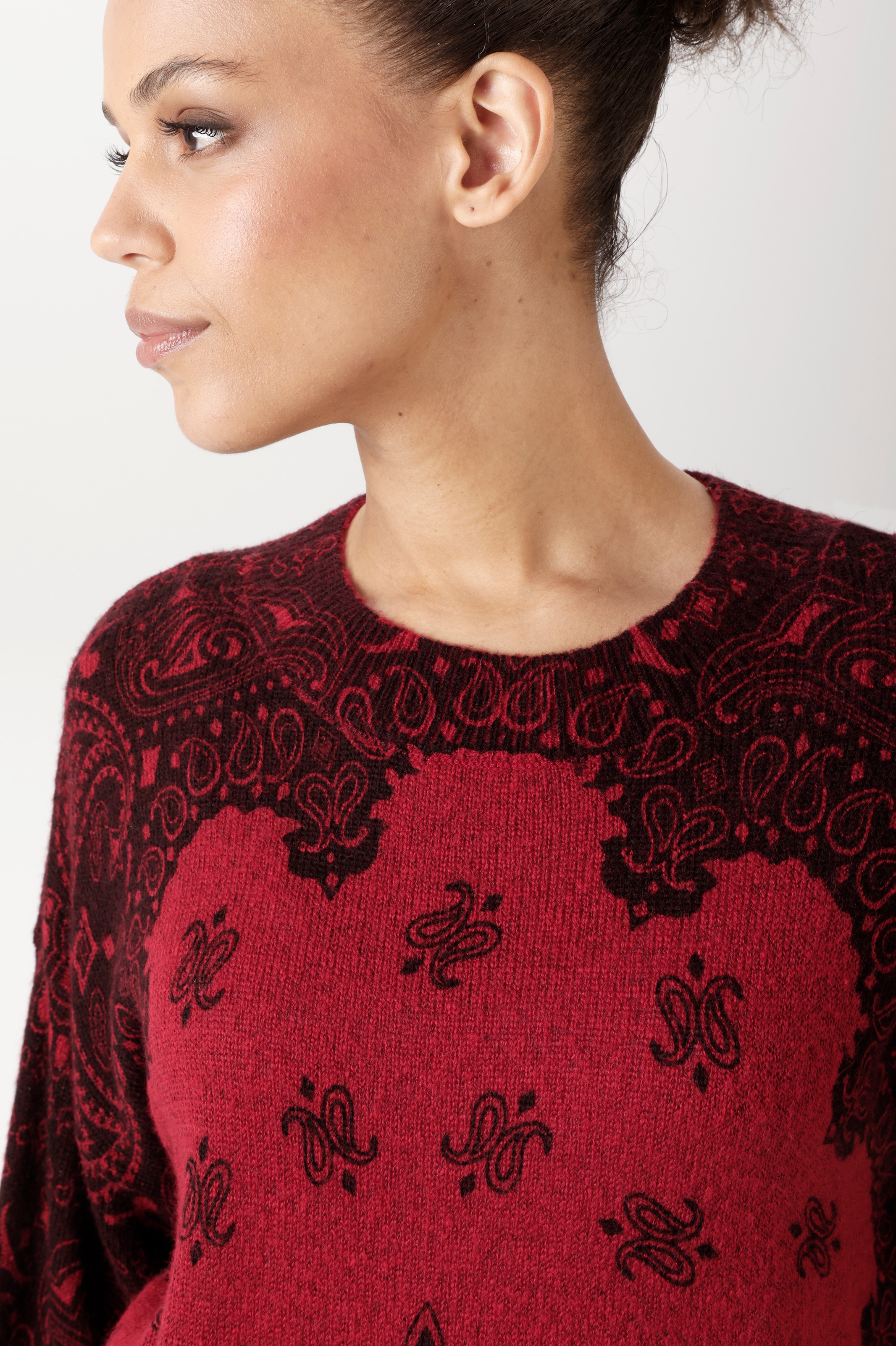 Aniston CASUAL Pull en tricot imprimé de motifs fantaisistes - NOUVELLE COLLECTION
