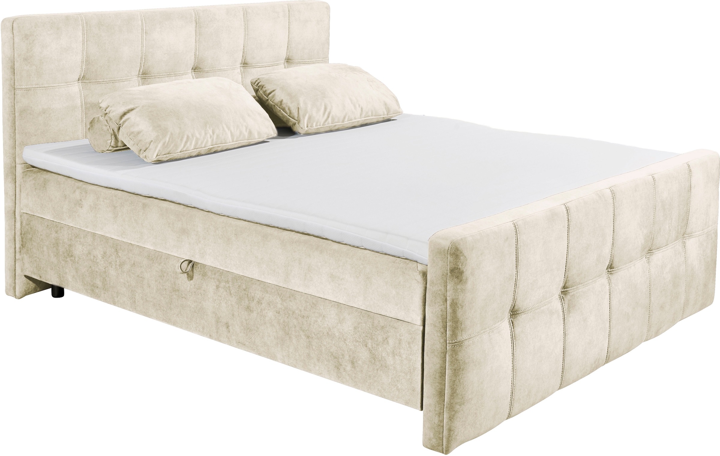 ED EXCITING DESIGN Boxbett »Valetta« mit Bettkasten, inkl. Topper