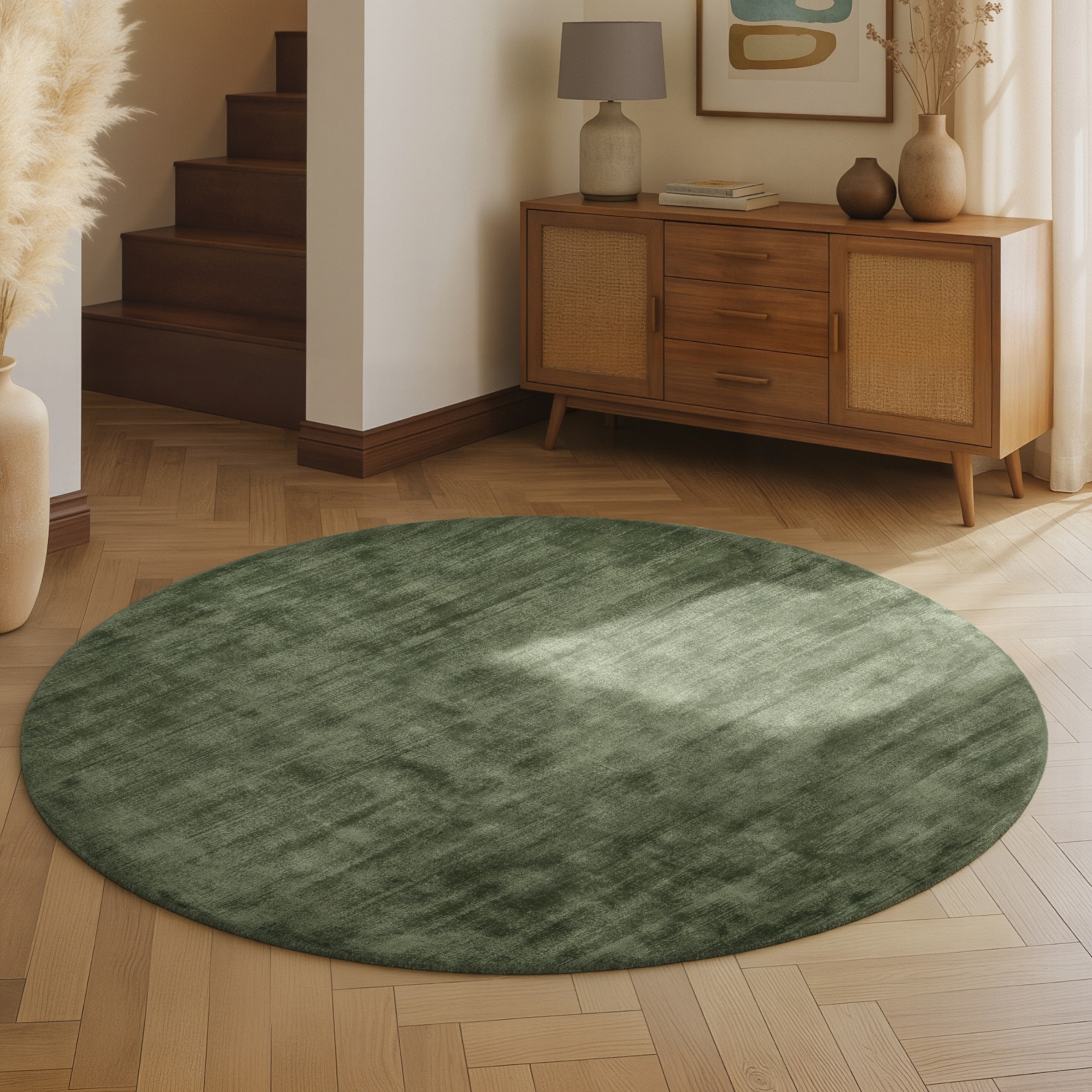 vikosa Tapis »Jane« Rond 10 mm Höhe Dezenter Glanz, Weich, Seidenoptik, Viskose, Wohnzimmer, Schlafzimmer
