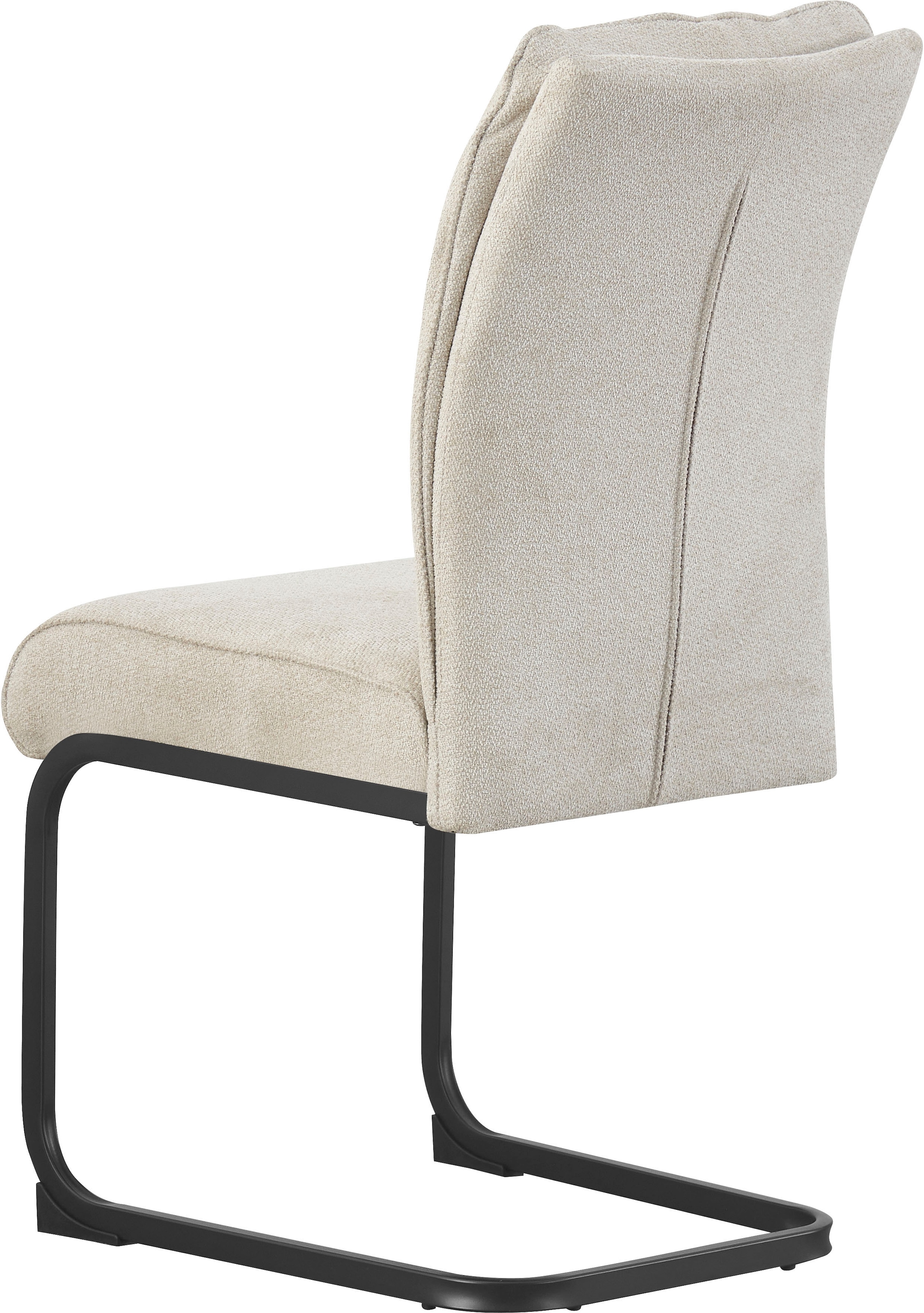 Home affaire Chaise de salle à manger »BARRIE, 2er Set, mit Metallgestell in matt schwarz« (Ensemble) 2 cuisin verschiedenen Farben, Belsatbarkeit pro Stuhl 120 kg