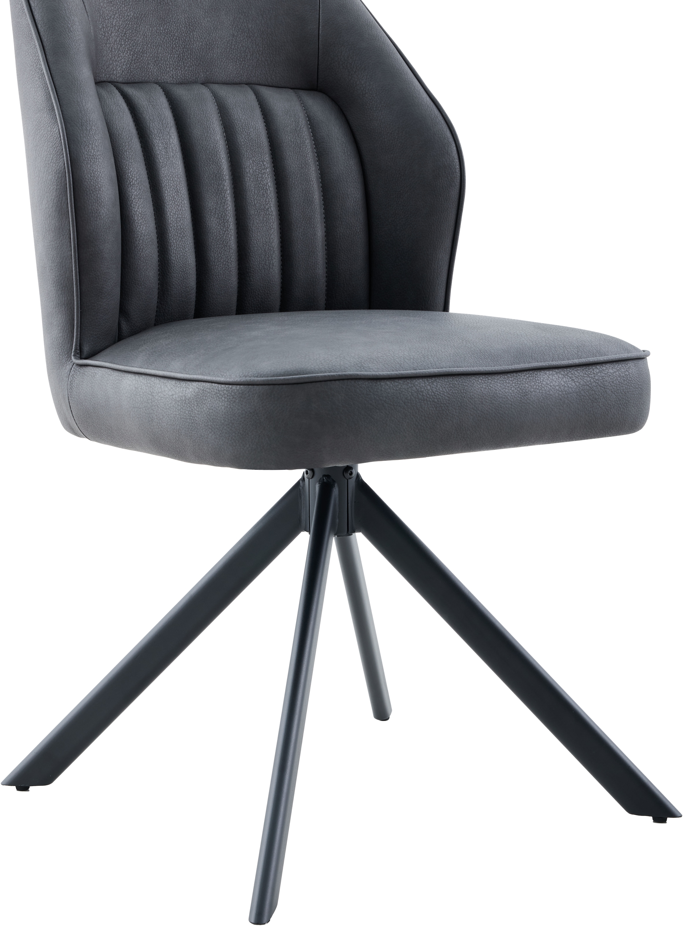 HELA 4-Fussstuhl »PRIZZI« (Set) 1 Stk.4-Fuss, 360° drehbar, Gestell oval, gepolstert, Lederoptik