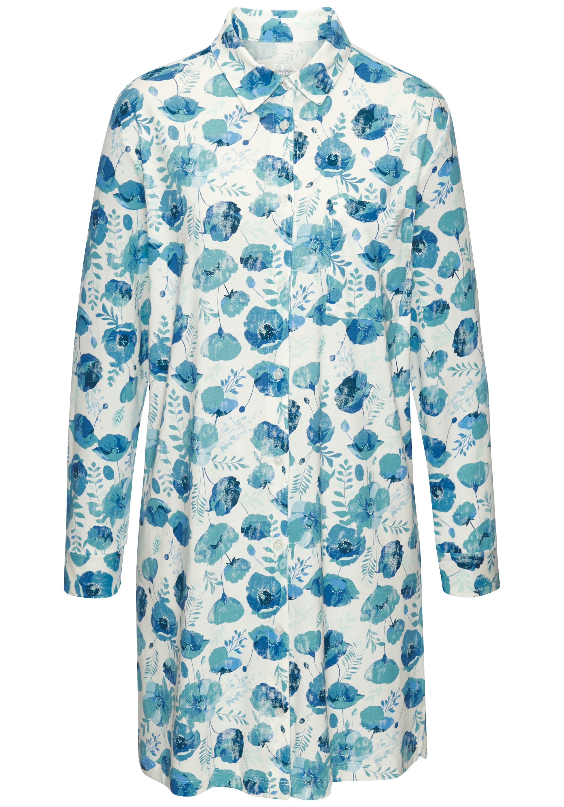 Vivance Dreams by Lascana Chemise de nuit 1 tlg. Poche poitrine avec patte de boutonnage continue