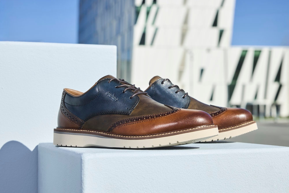 Rieker Chaussure à lacets  chaussure à lacets, chaussure business à lacets, perforations lyra, forme confortable