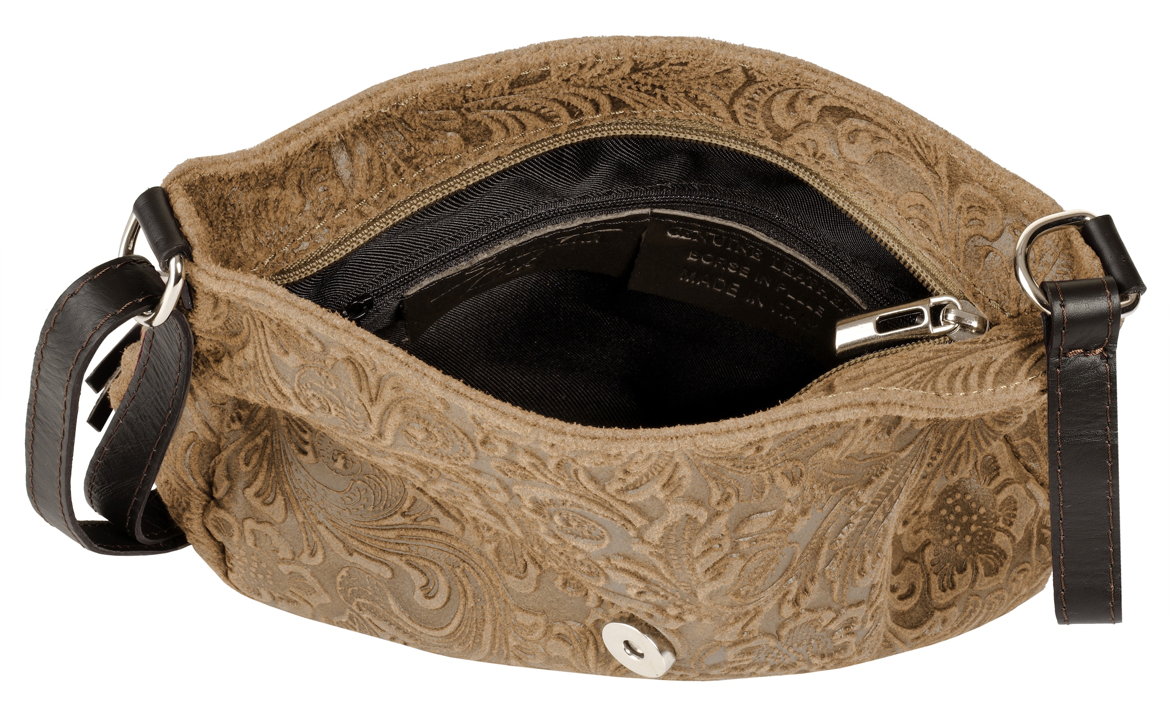 Samantha Look Umhängetasche echt Leder, Made in Italy