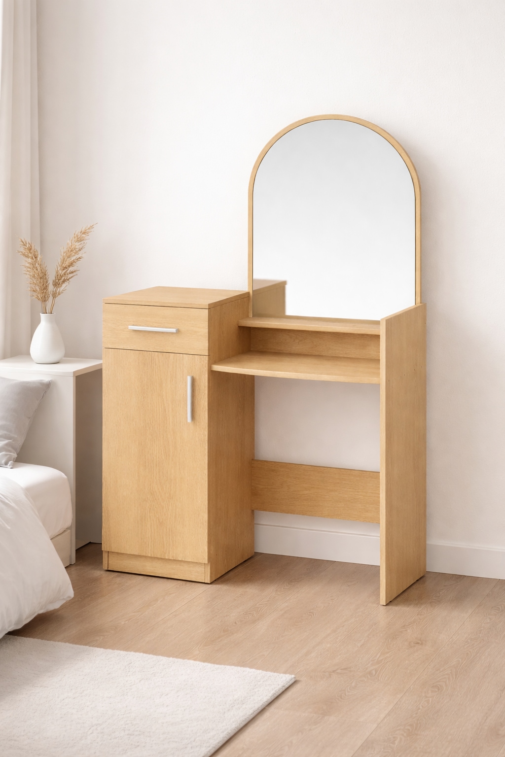 GOODproduct Coiffeuse »Trympo 1, Kosmetiktisch, Frisiertisch, Schminkkommode, Toilettentisch« Schminktisch mit Spiegel und Stauraum (1 Schublade, 1 Tür)