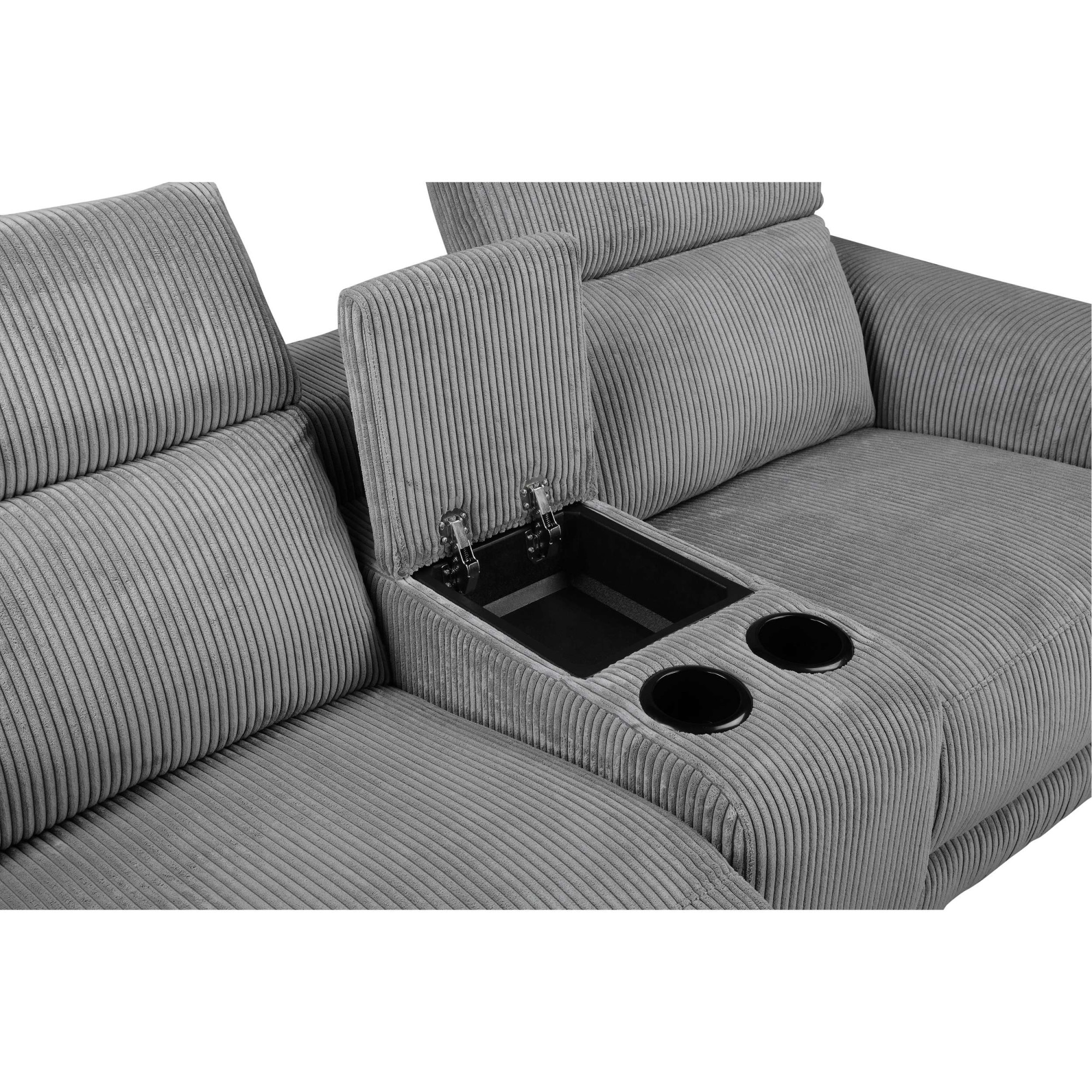 GOODproduct Ecksofa »LUND Kinosofa, L-Form, 298cm, man./elektr. Relaxfunktion (mit USB-A/C)« USB-A/C bei elektr.Variante, Kopfteilverstellg/Getränkehalter/Staufach