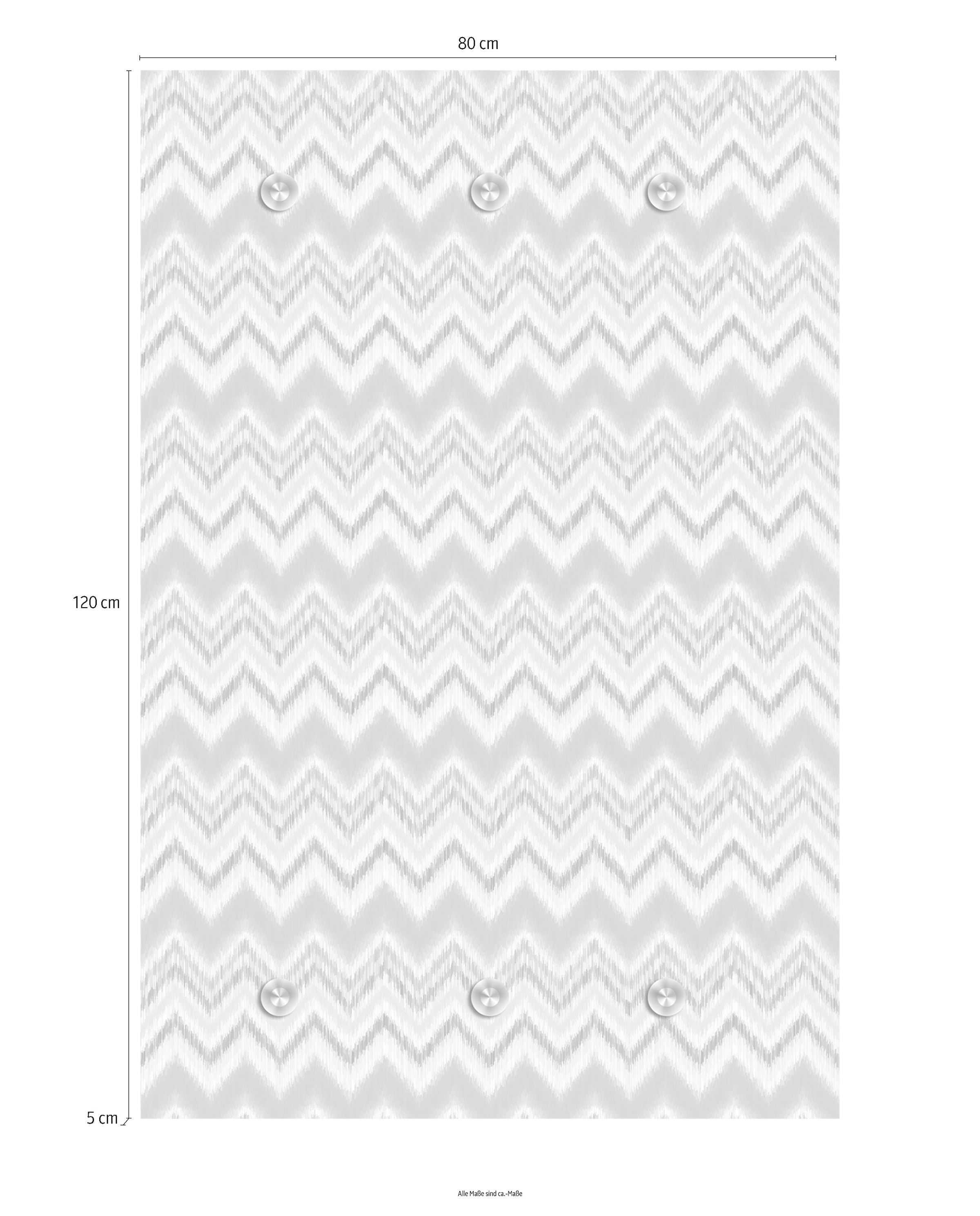 queence Garderobenleiste »Streifen« mit 6 Haken, 80 x 120 cm