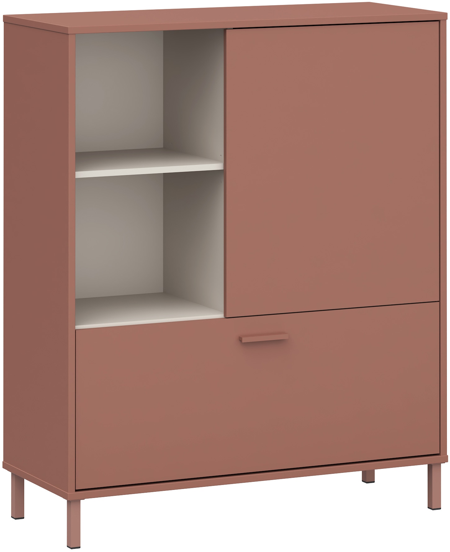 FORTE Commode haute »Milles Jugendzimmer« décor tendance, sortie totale, L/H/P 105,9/124,8/41,5