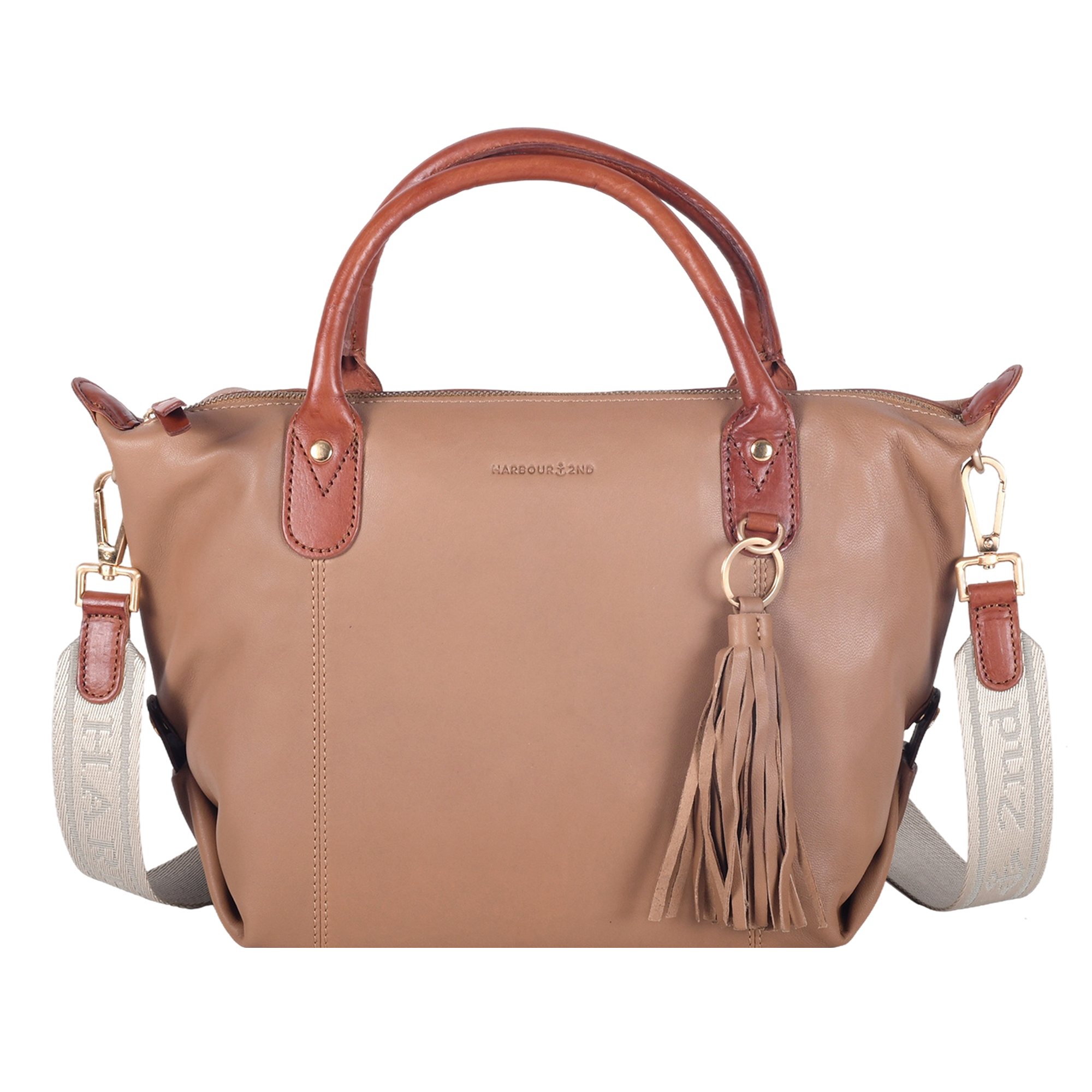 HARBOUR 2nd Sac à main Damen Henkeltasche, Umhängetasche mit dekorativem Anhänger