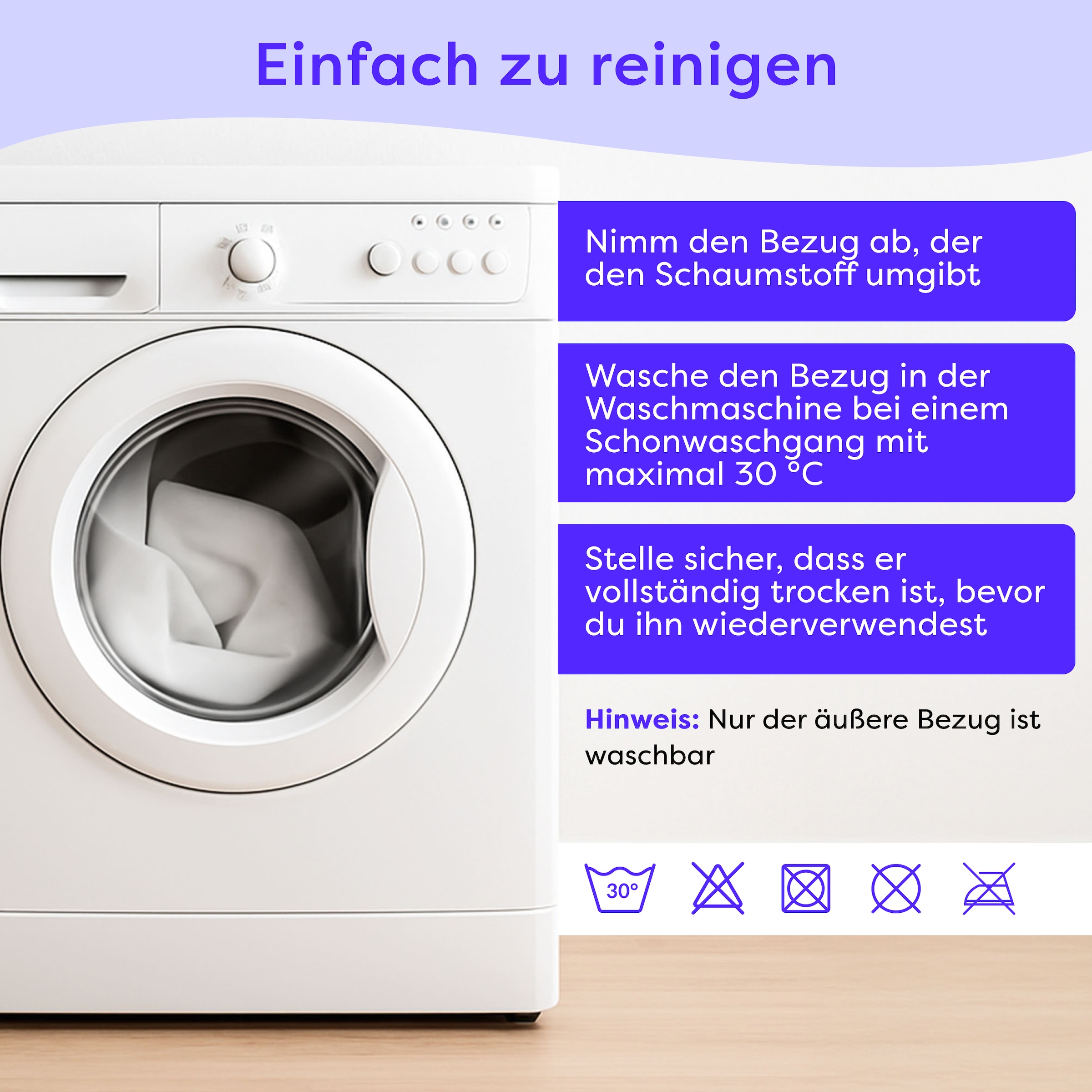 Wolkenfeld Housse de coussin »Wolkenfeld Musselin Kissenbezug 40x80 - 80x80 cm mit Reissverschluss« aus 100% Baumwolle – Weich, Atmungsaktiv & Hautfreundlich