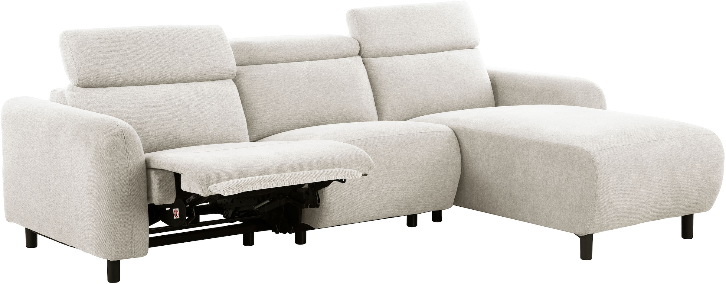GOODproduct Canapé d'angle »SKAANE Struktur, L-Form, 274 cm, manuelle/elektrische Relaxfunktion,« 274 cm, mit Kopfteilverstellung und man. oder elektr. Relaxfunktion