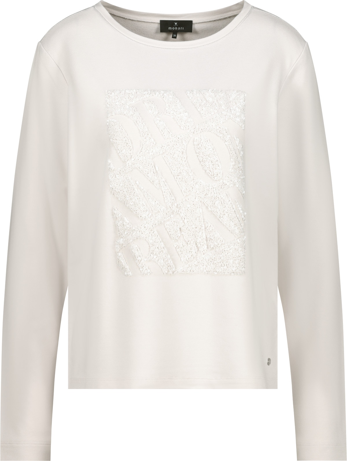 Monari T-shirt à manches longues »Shirt Pailletten Stick« Regular fit mit Rundhalsausschnitt