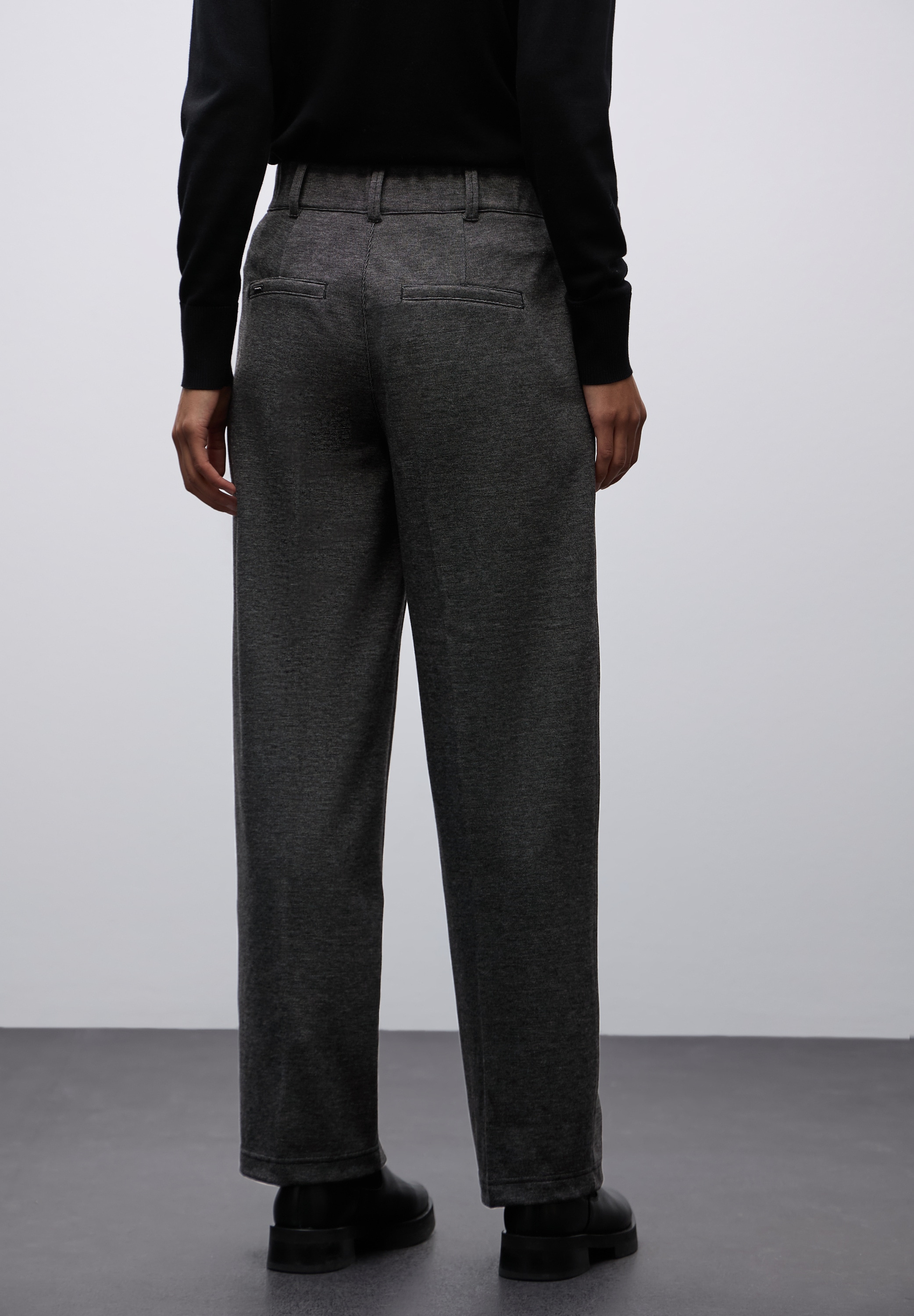 STREET ONE Pantalon en tissu  meliert, im Casual Fit und mit Stretch